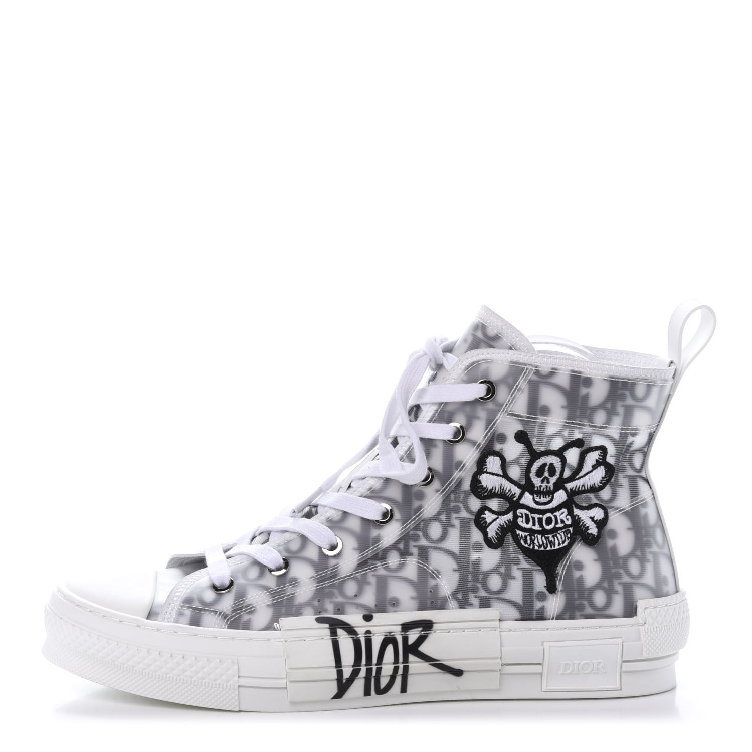 CHRISTIAN DIOR Canvas Oblique Shawn Bee Mens B23 High Top Sneakers 42 ...