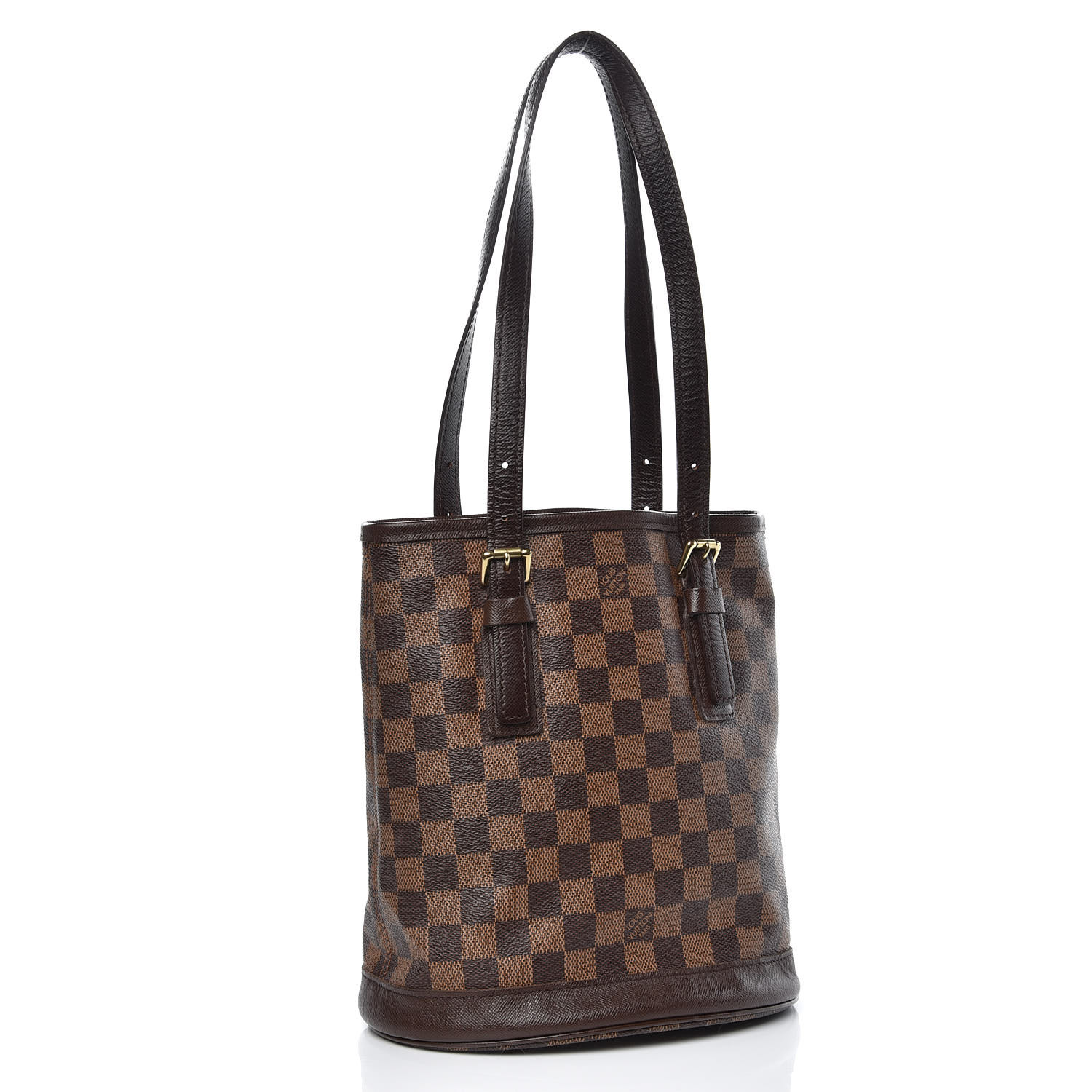 louis vuitton damier ebene marais bucket 23 LOUIS VUITTON Damier Ebene Marais Bucket 23 363435