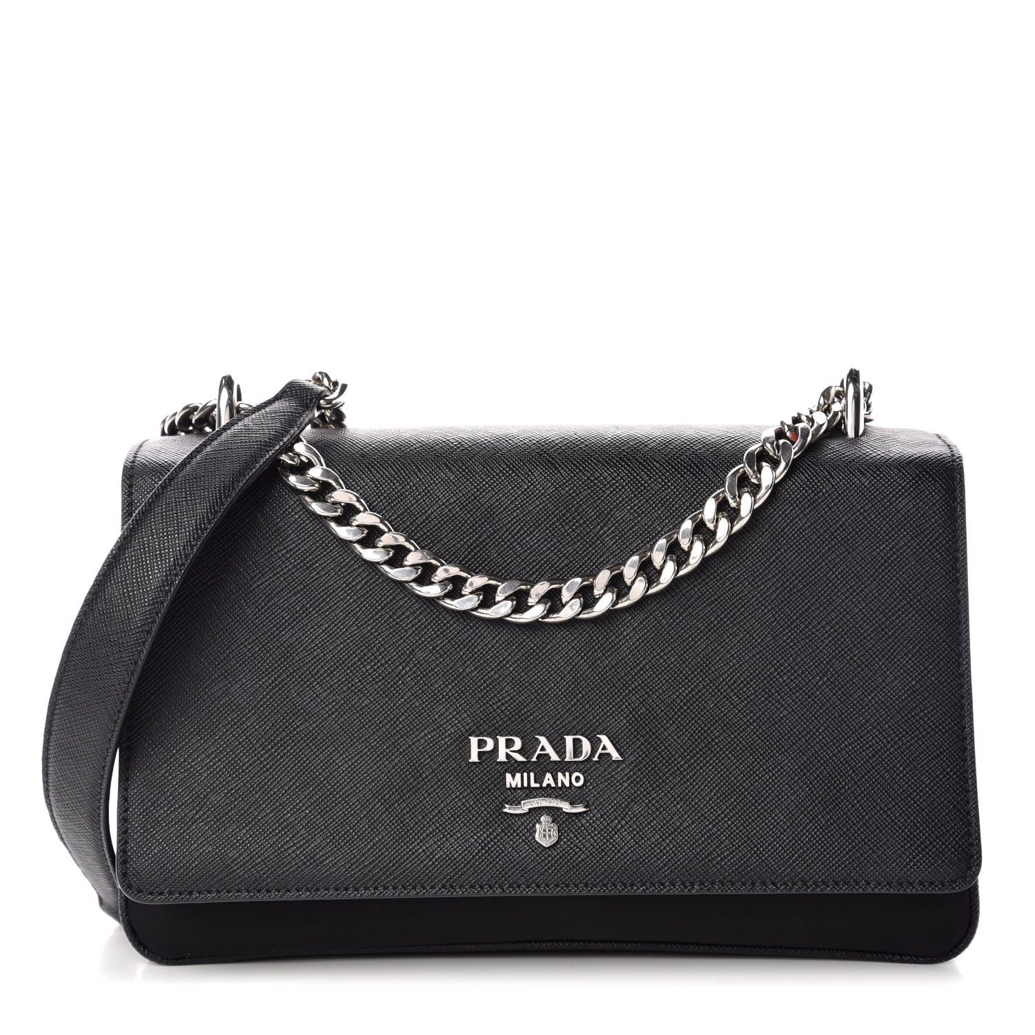 prada shoulder bag nylon with chain