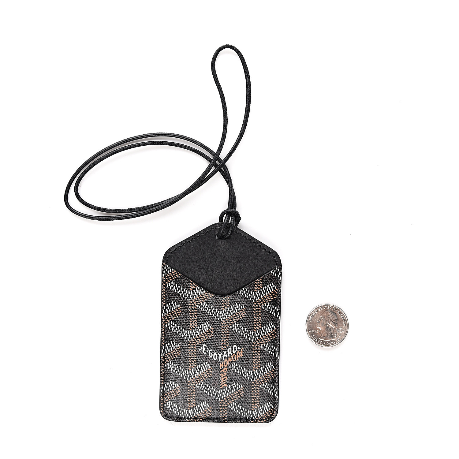 GOYARD Goyardine Luggage Tag Black 