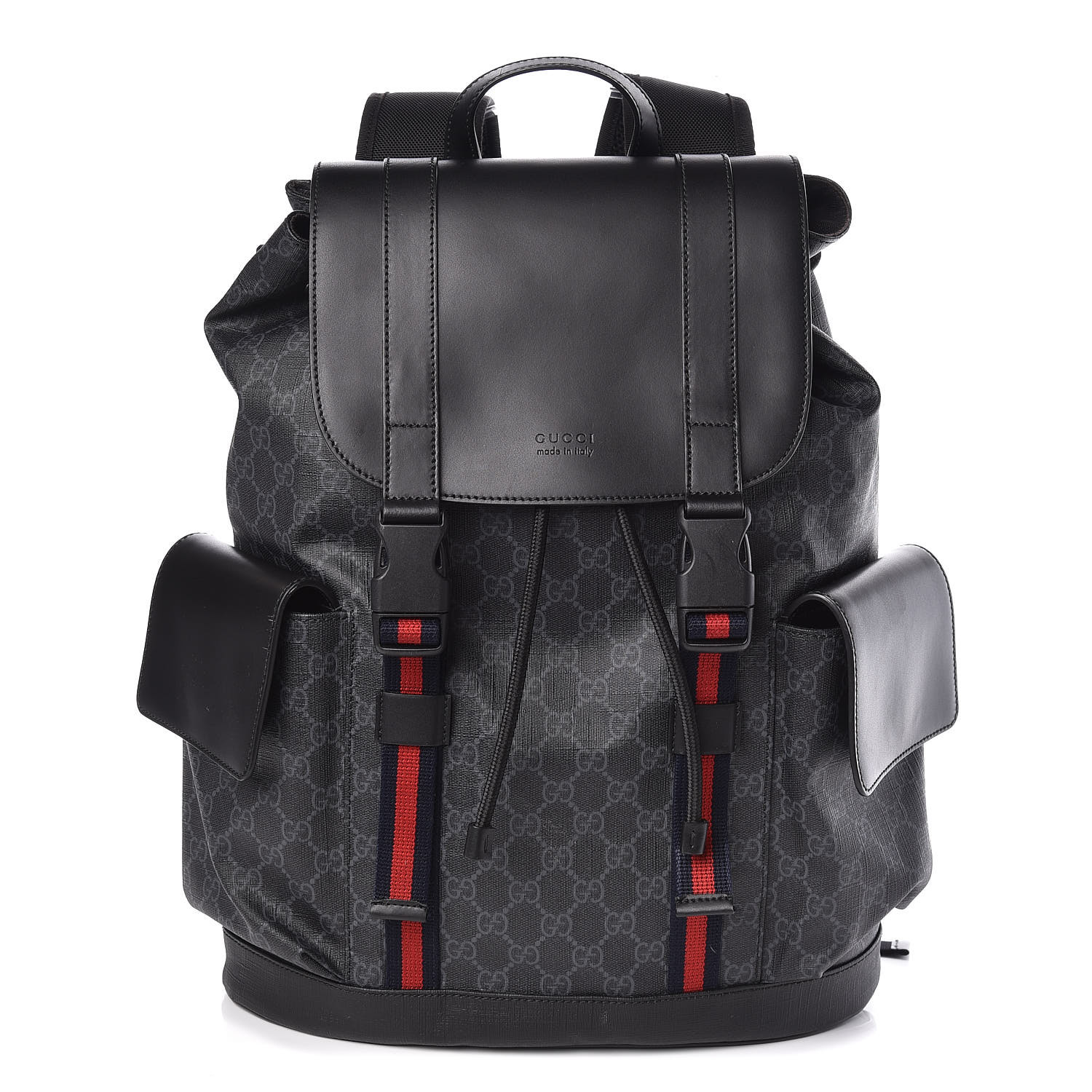 GUCCI GG Supreme Monogram Soft Backpack Black 402079