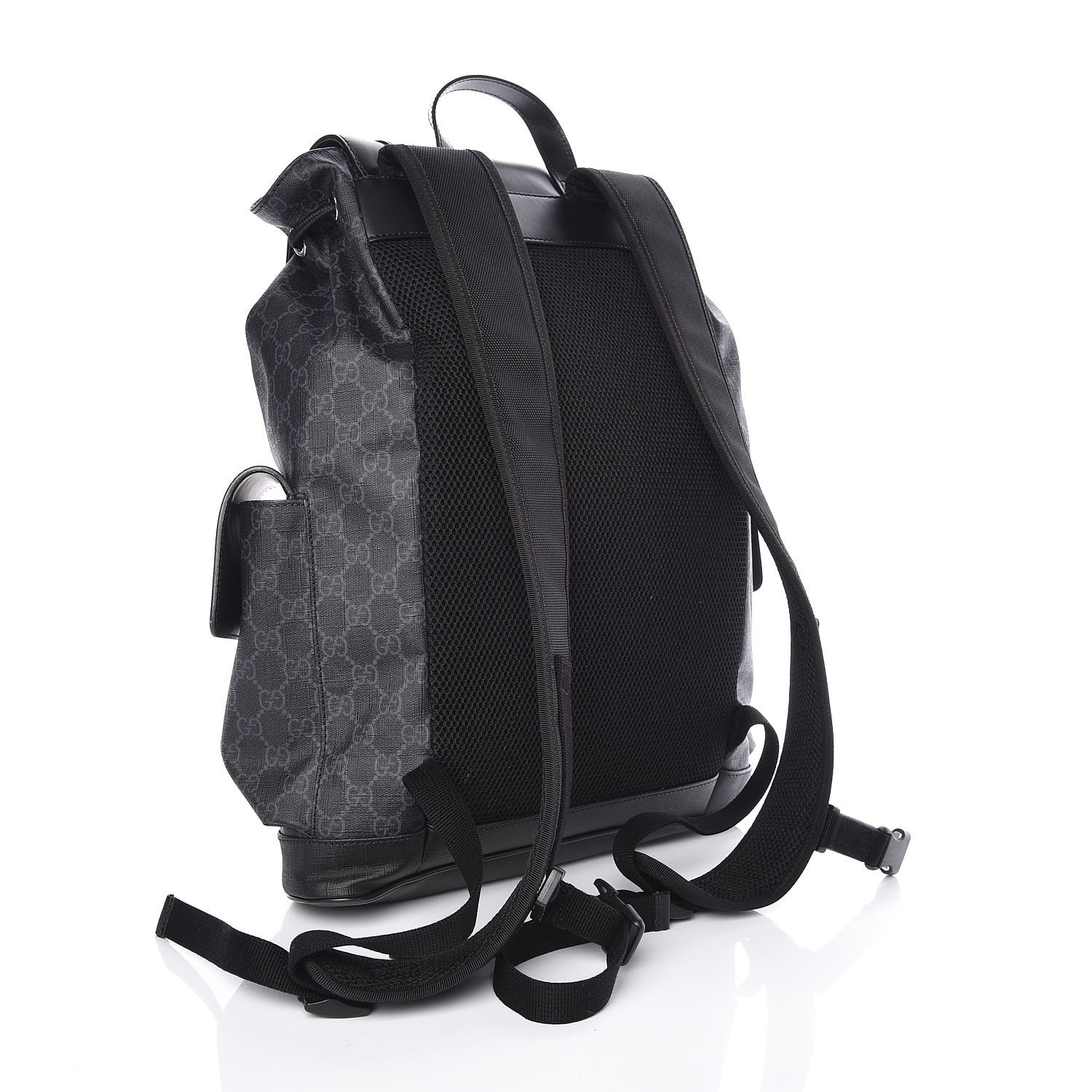 GUCCI GG Supreme Monogram Soft Backpack Black 402079