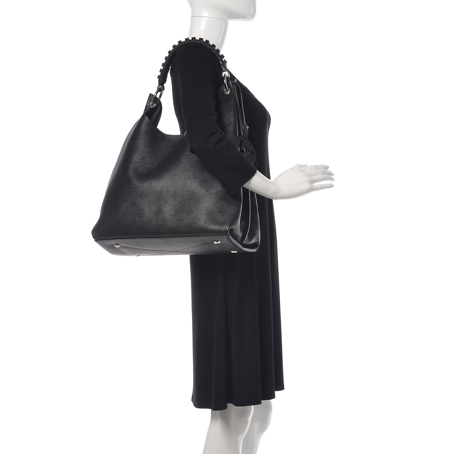 LOUIS VUITTON Mahina Carmel Hobo Black 403617