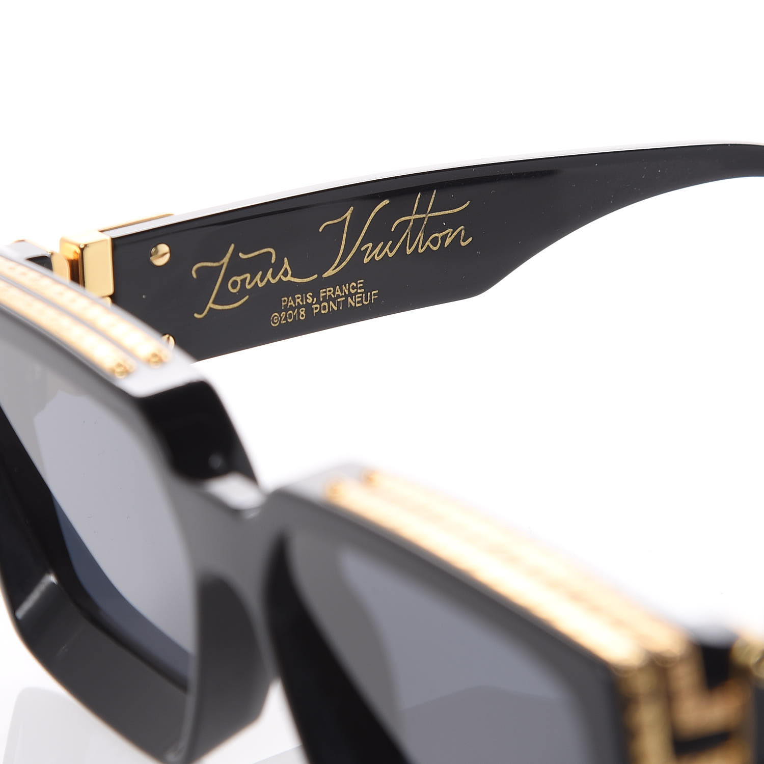 LOUIS VUITTON Acetate 1.1 Millionaires Z1165E Sunglasses Black 434920