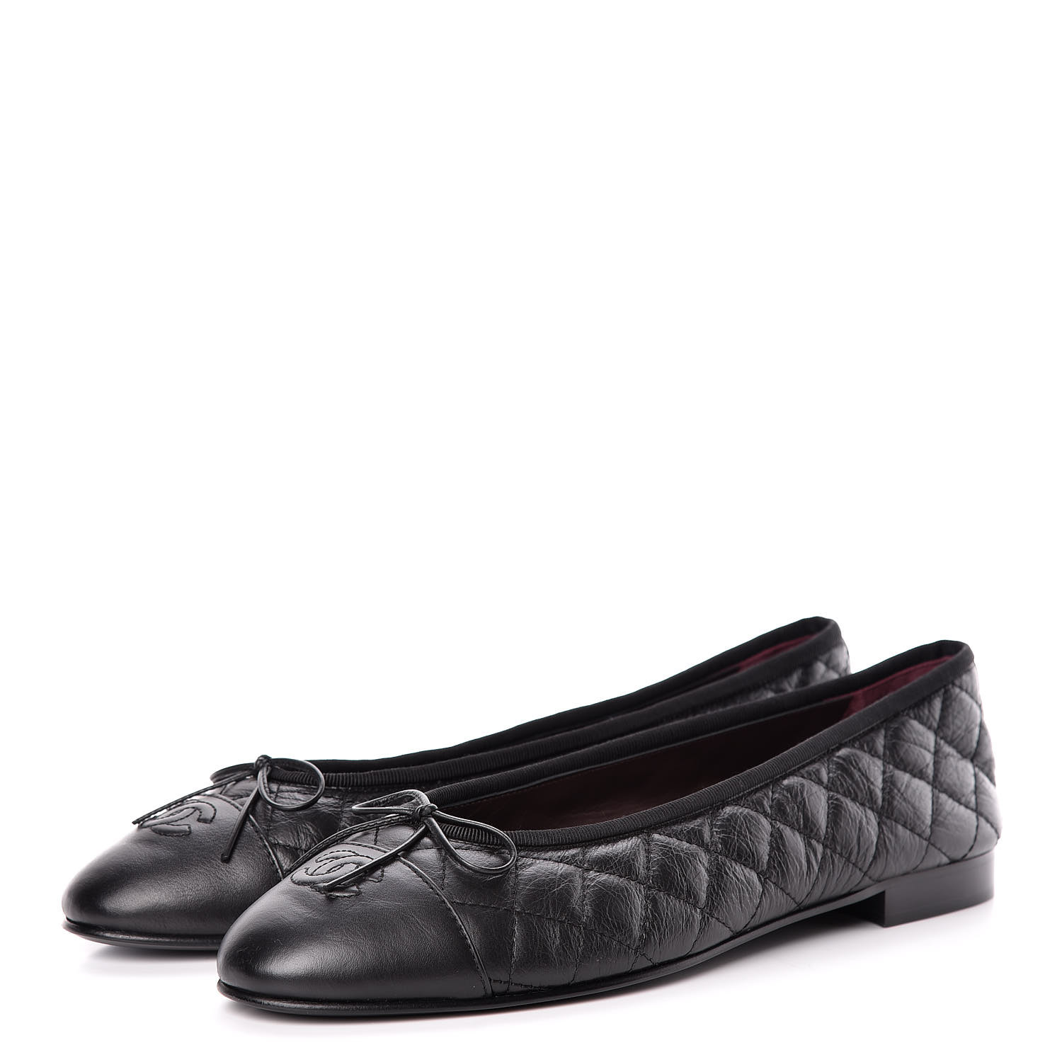 chanel flats cap toe