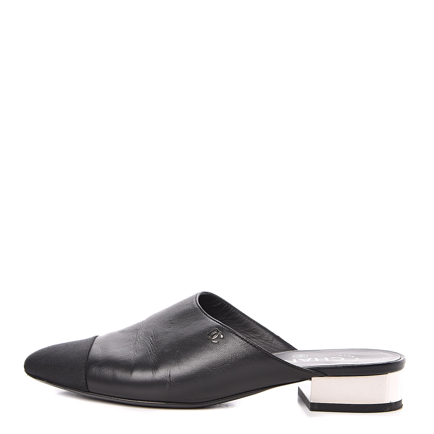 chanel lambskin mules