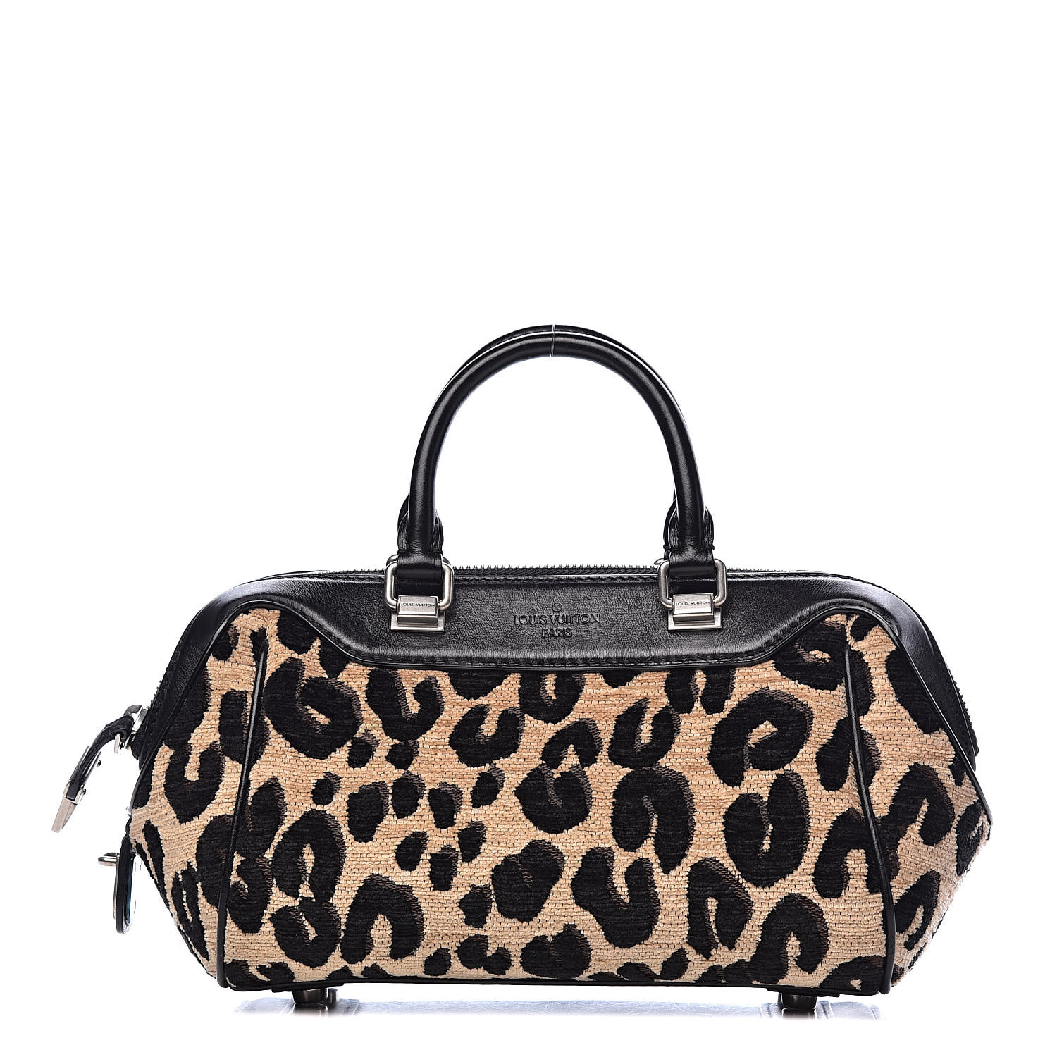 LOUIS VUITTON Jacquard Velvet Leopard Print Stephen Sprouse Baby Bag 505823