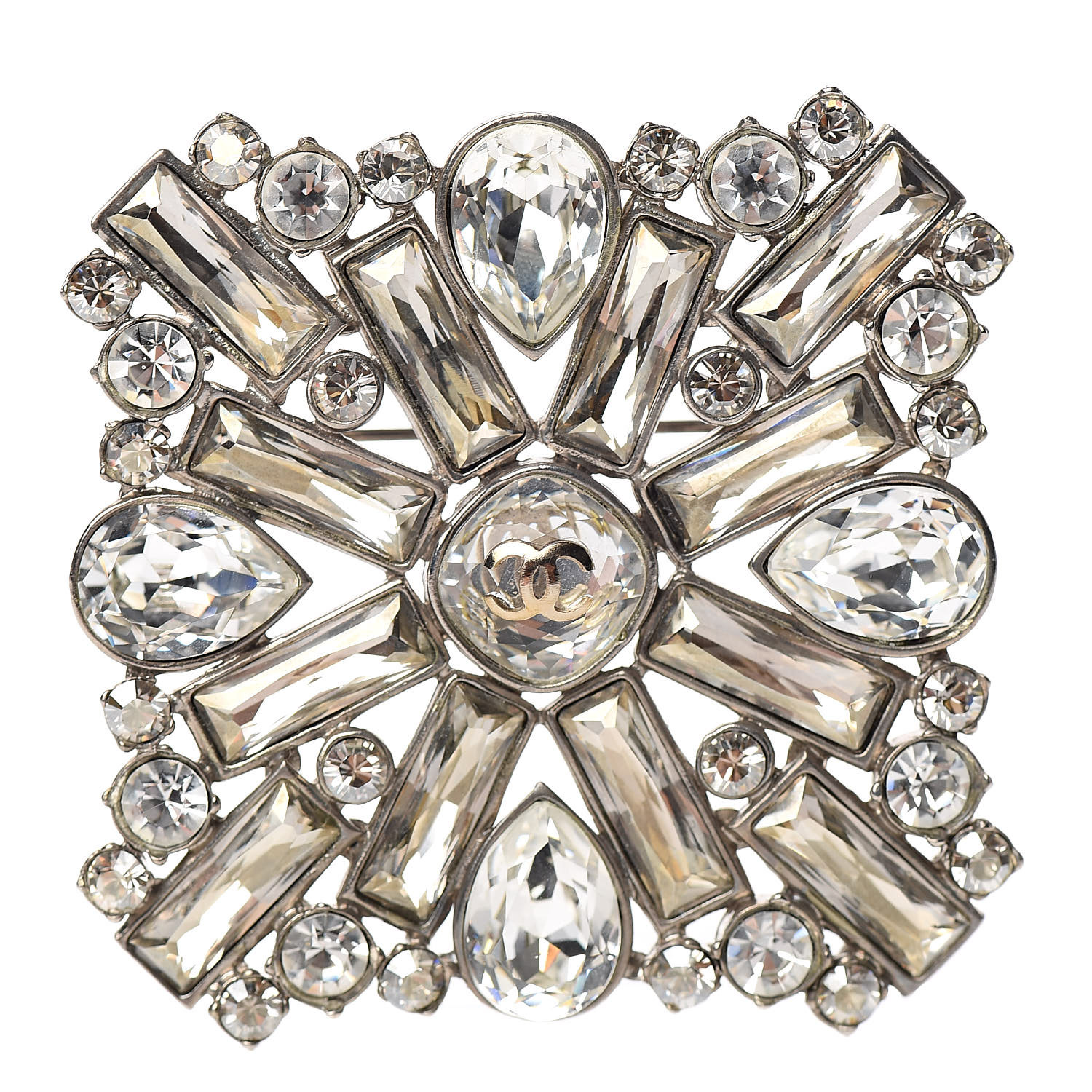 large silver brooch