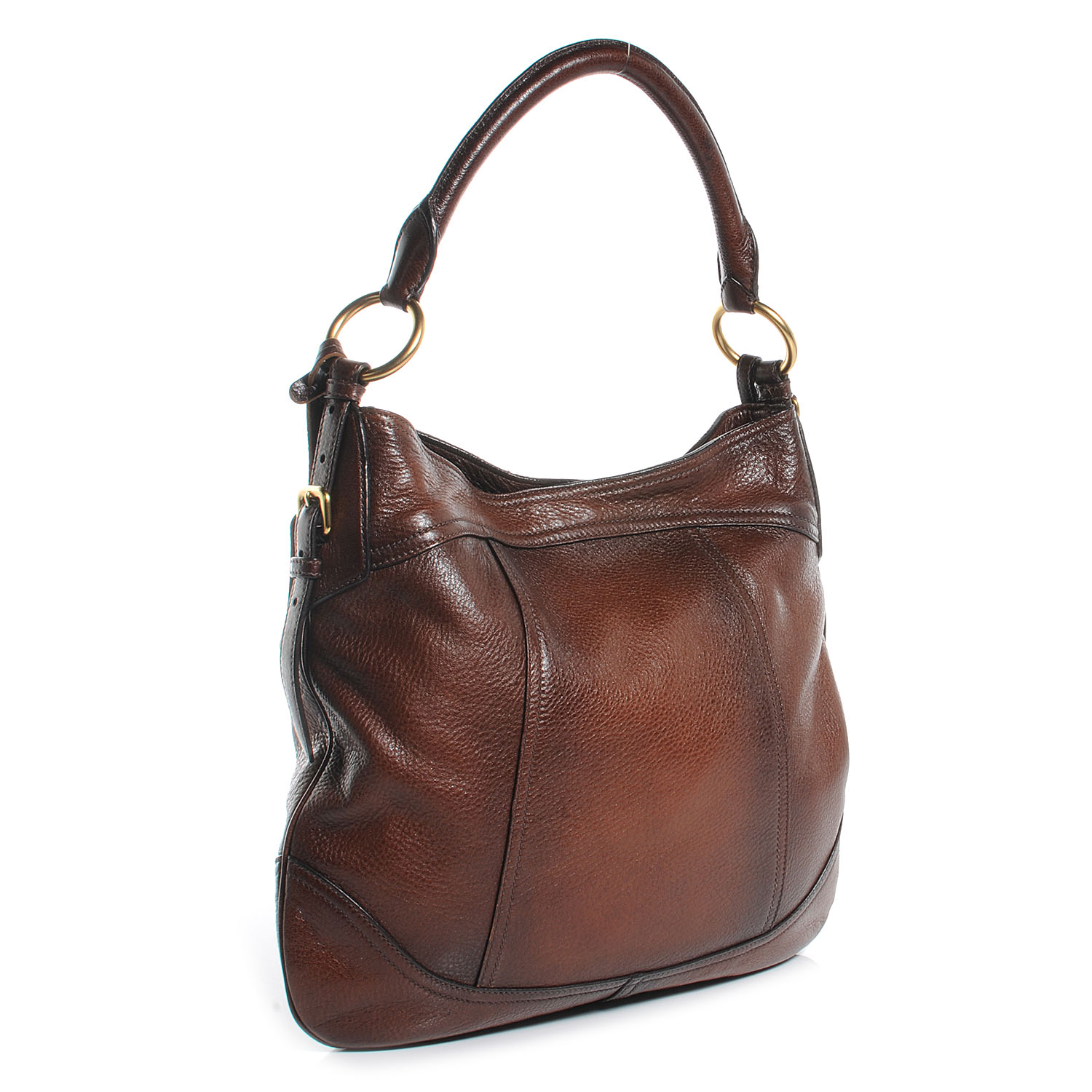 PRADA Cervo Antik Shoulder Bag Cacao Brown 57270