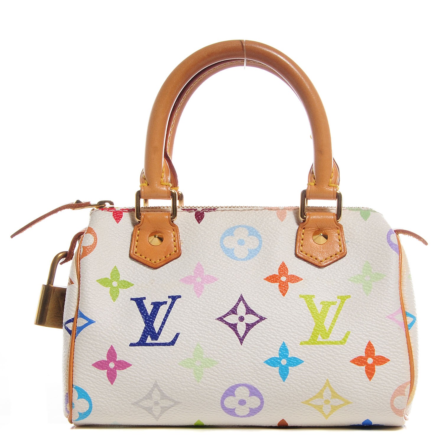 LOUIS VUITTON Multicolor Mini Sac HL Speedy Bag White 101118