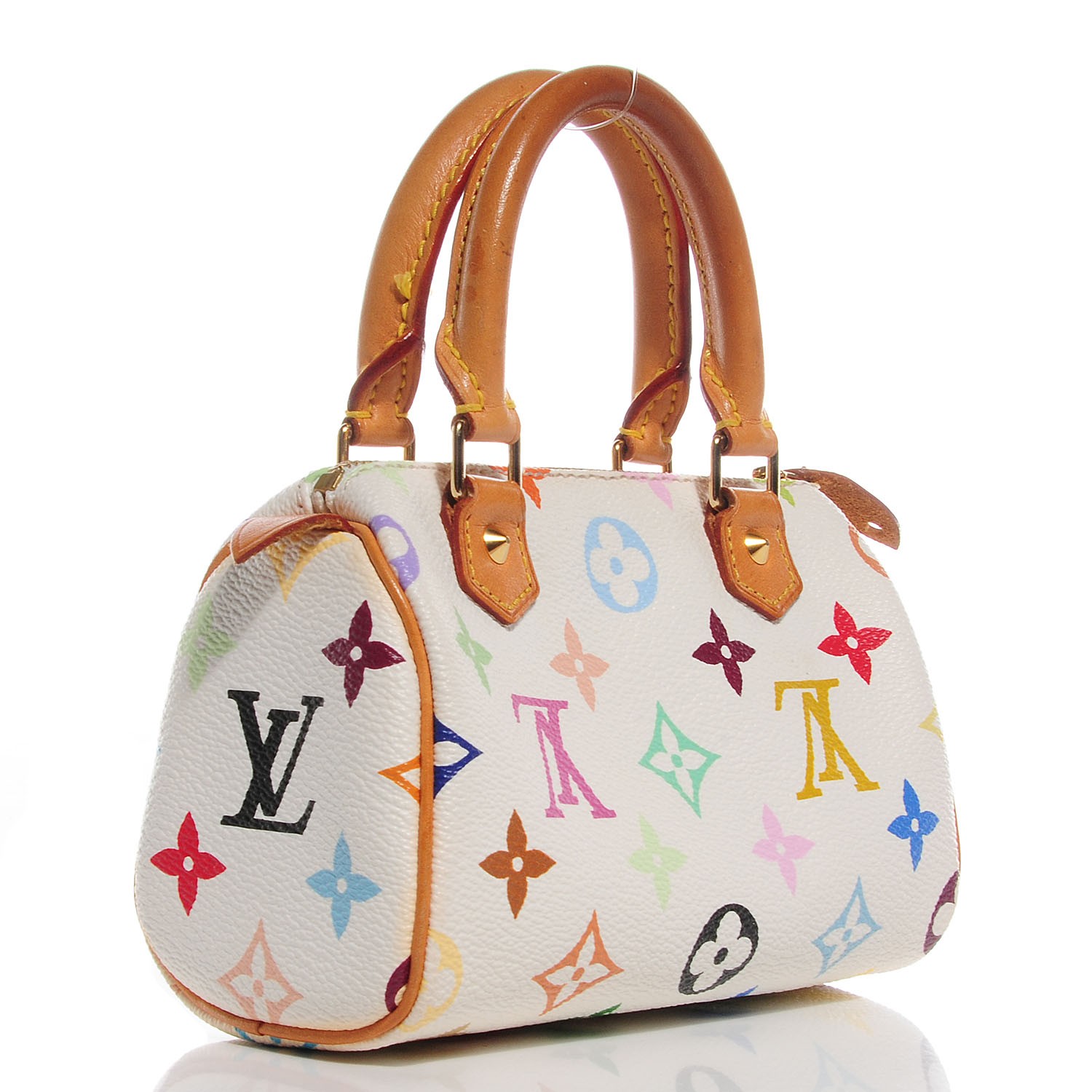 LOUIS VUITTON Multicolor Mini Sac HL Speedy Bag White 101118