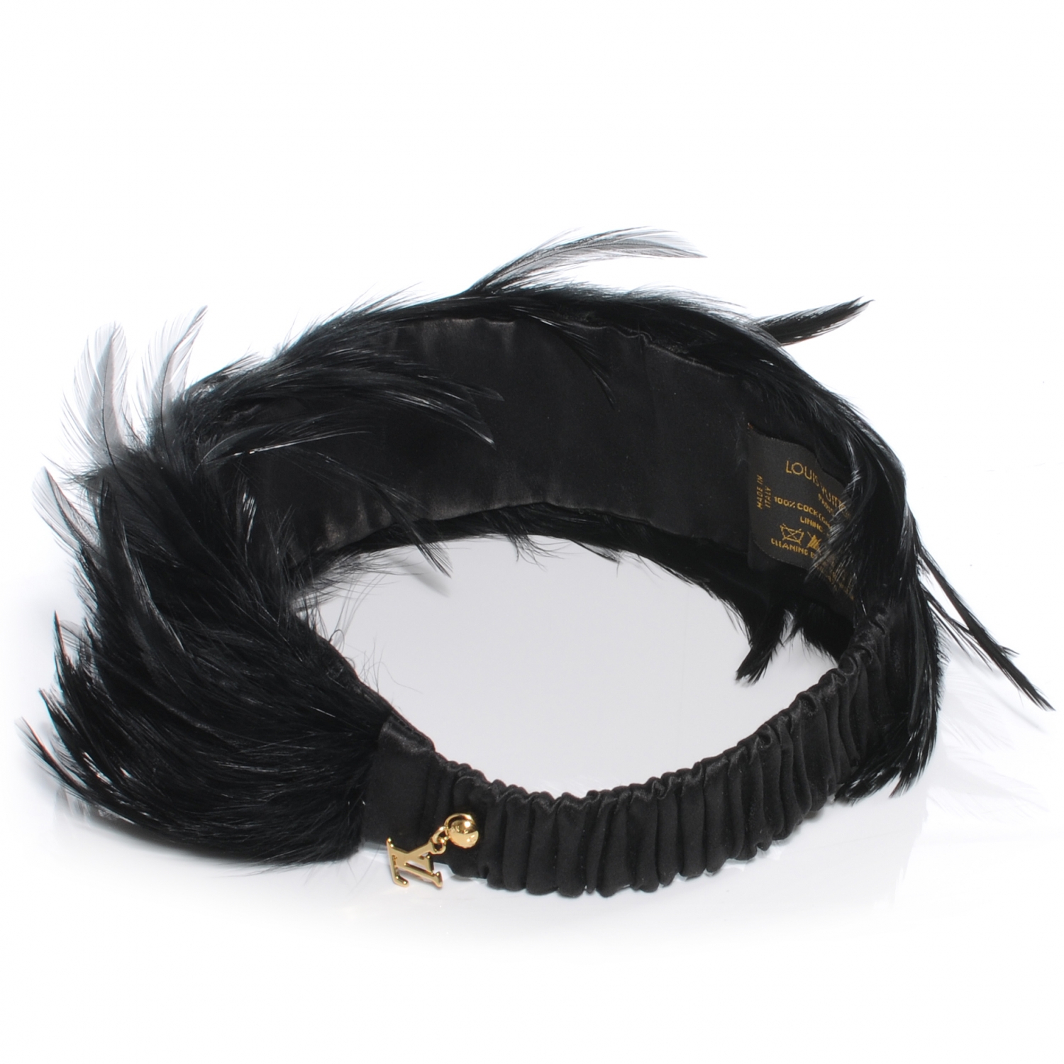 LOUIS VUITTON Fetish Feather Headband Black 41041