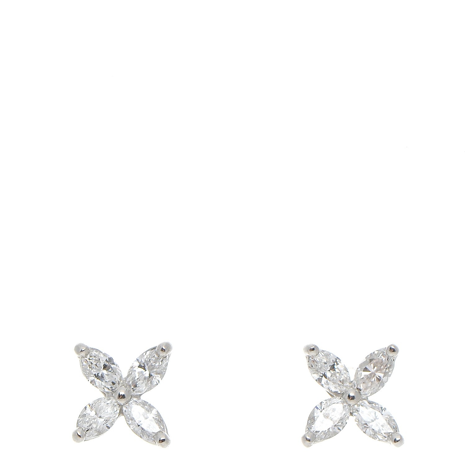 Tiffany Platinum Diamond 64ct Small Victoria Earrings 206427