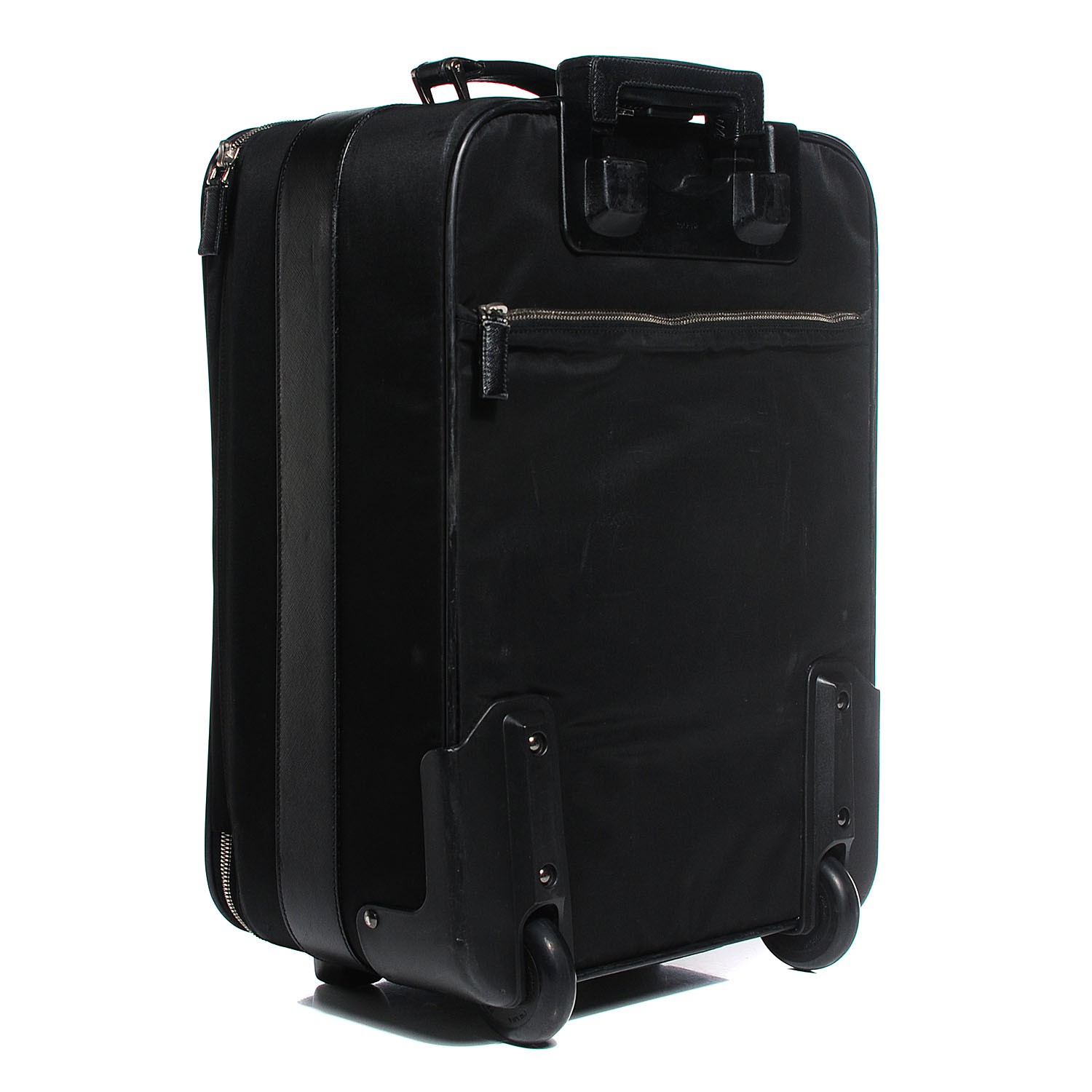 PRADA Tessuto Saffiano Trolley Luggage Nero Black 106671 | FASHIONPHILE