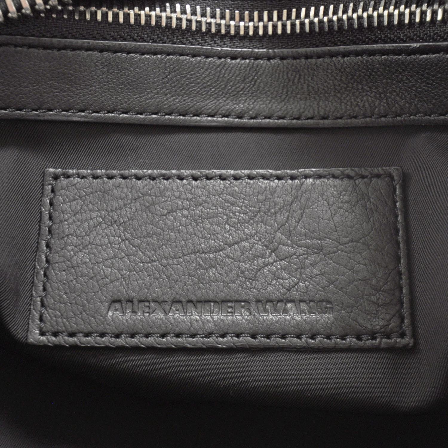 ALEXANDER WANG Leather Resin Rivet Rocco Duffel Bag Black 25115
