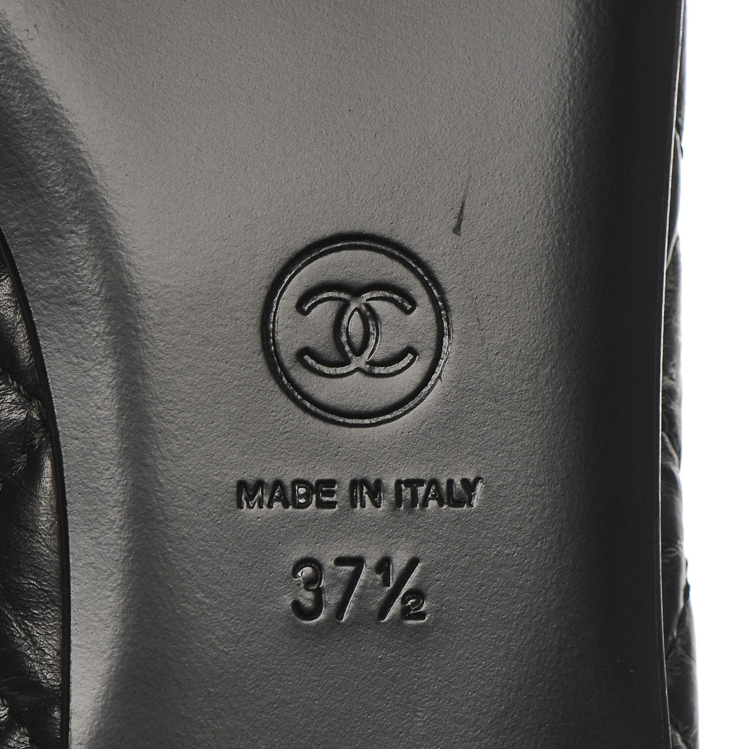 chanel aged calfskin ballerina