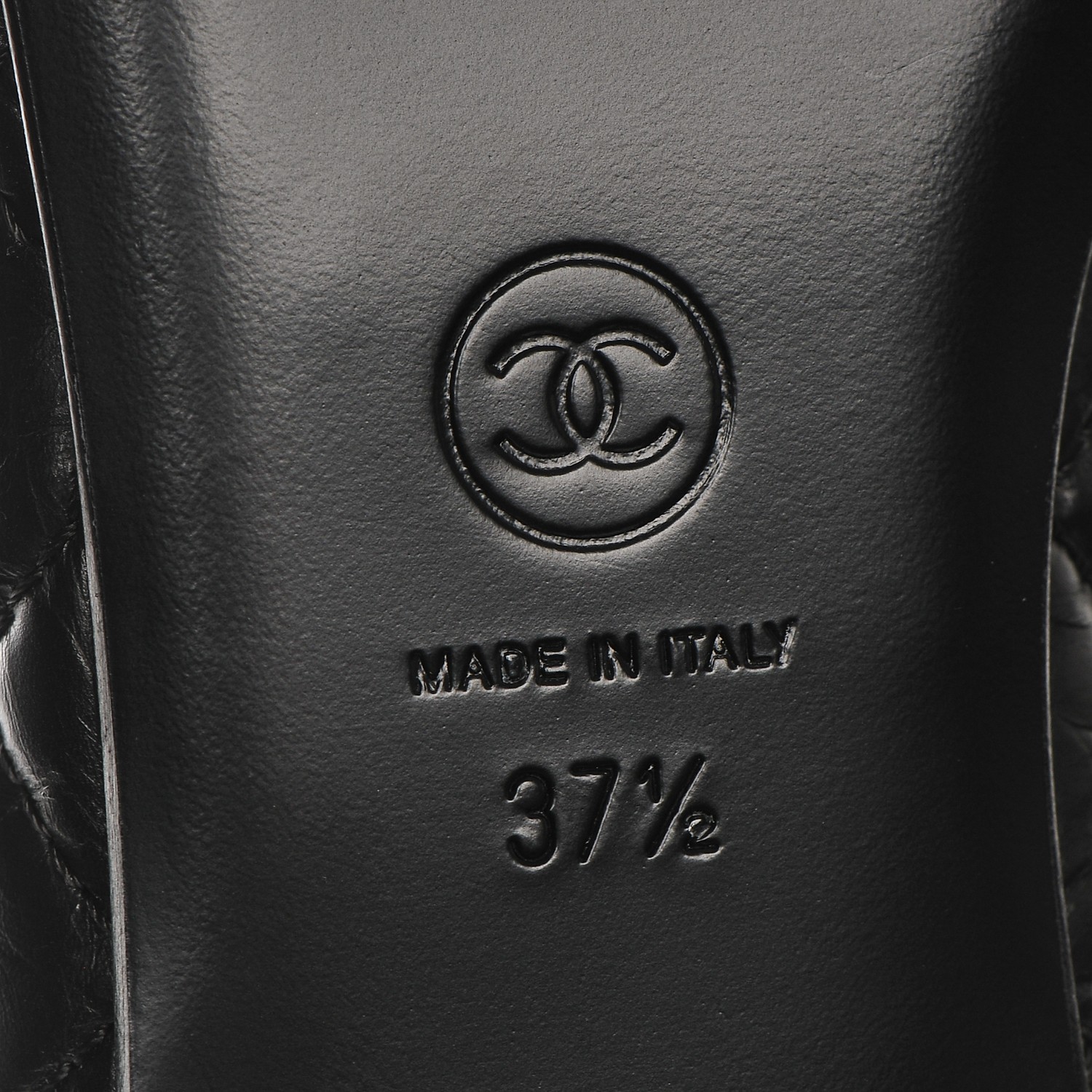 chanel aged calfskin ballerina