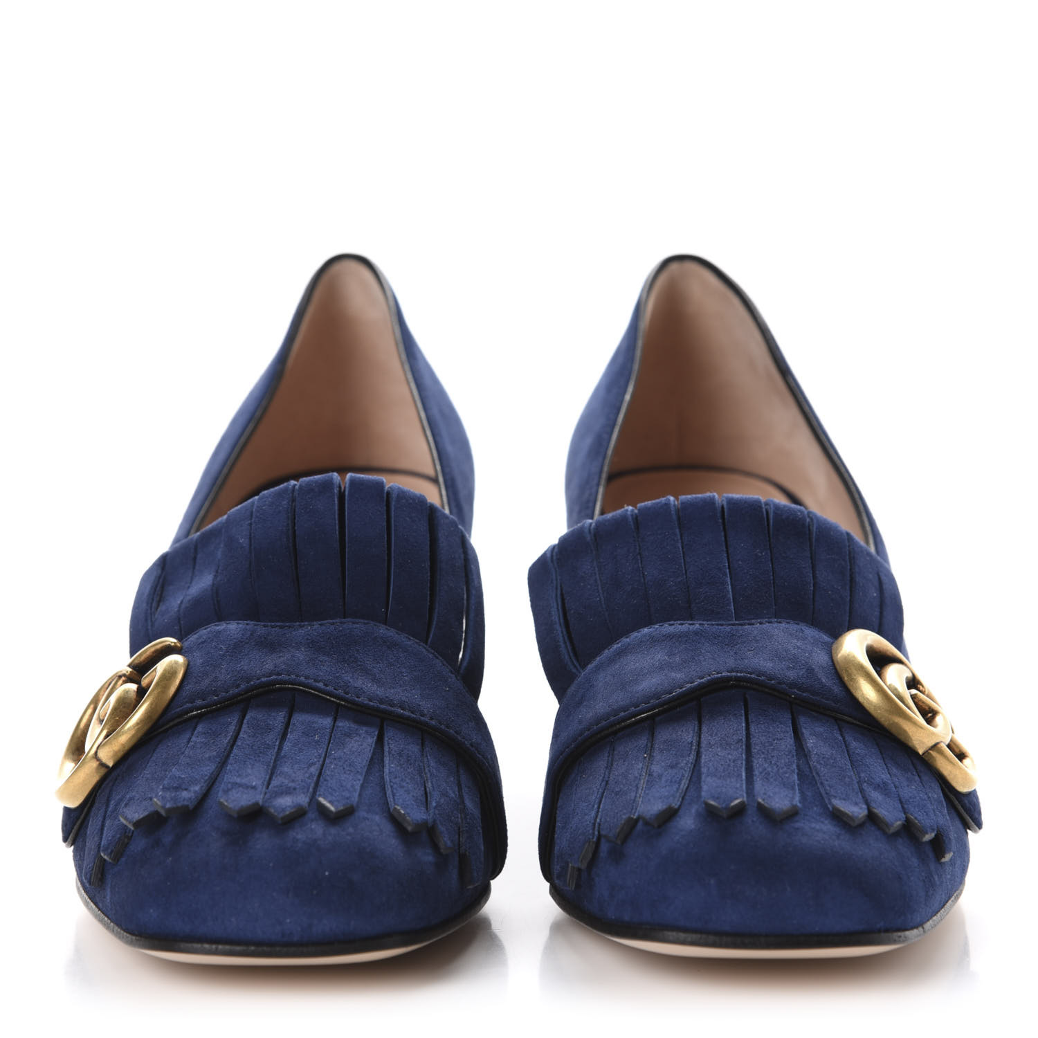 gucci marmont fringed suede loafers