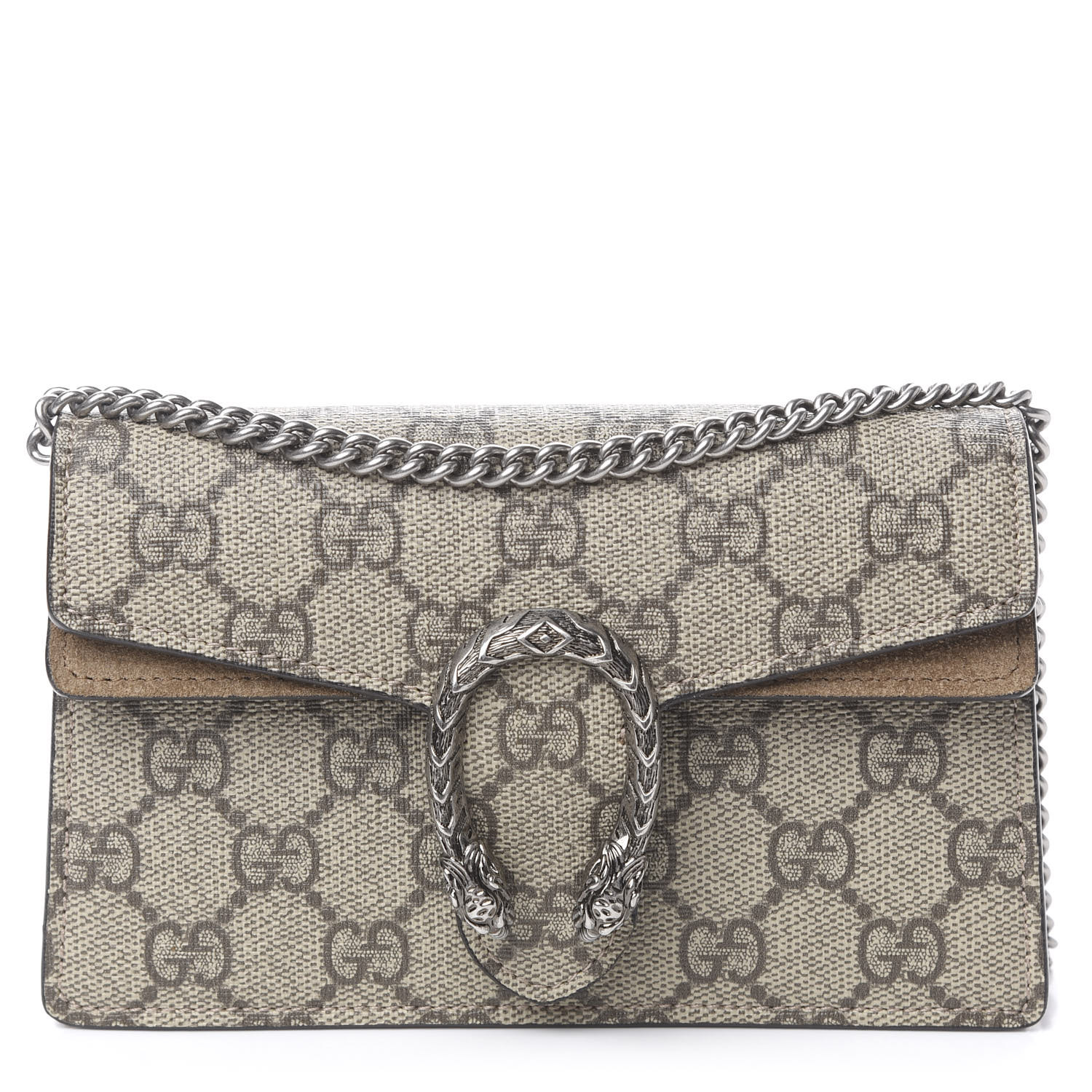 gucci gg supreme monogram super mini dionysus bag taupe