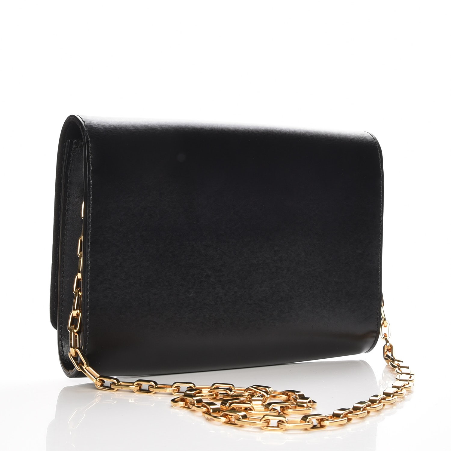 LOUIS VUITTON Calfskin Chain Louise GM Black 215238