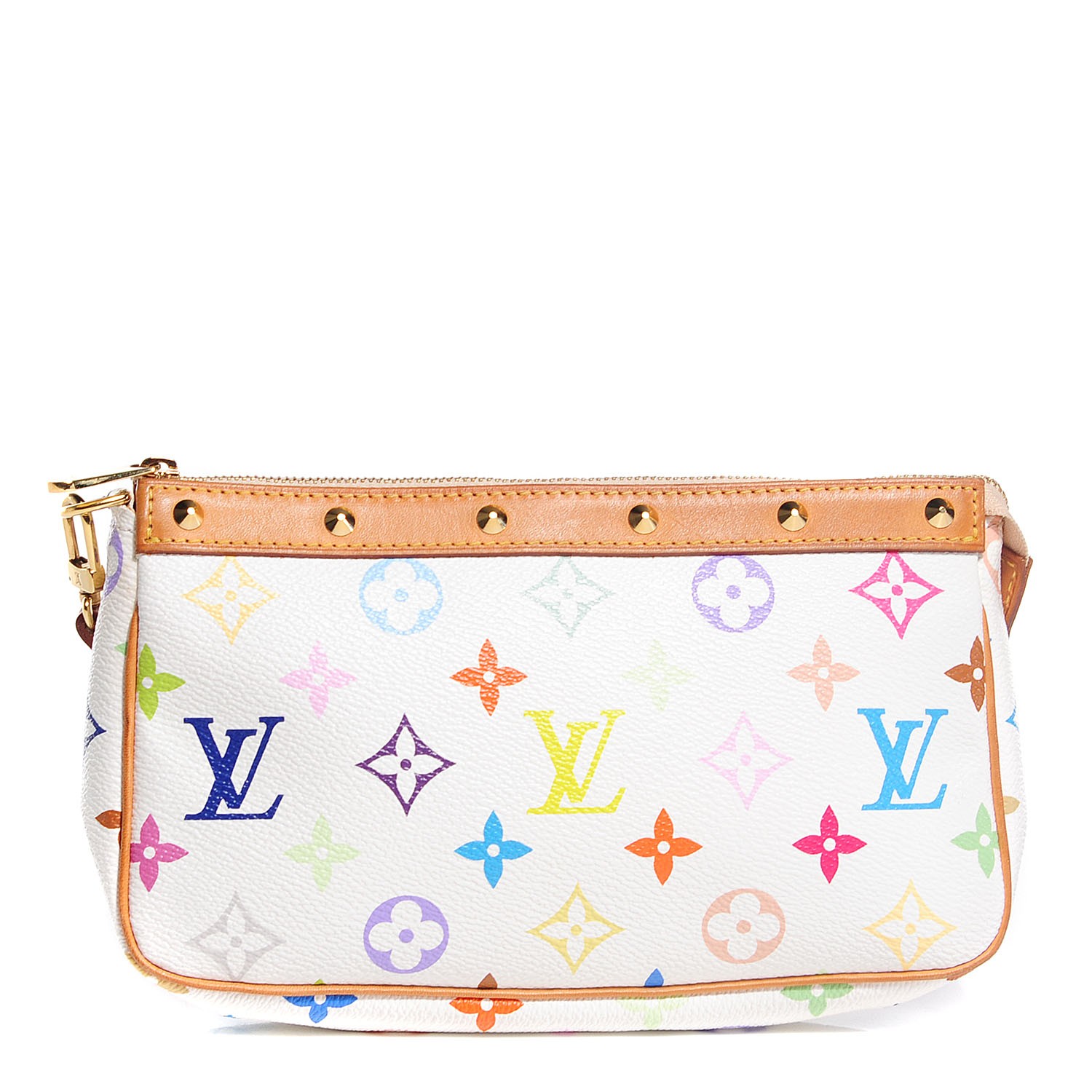 louis vuitton pochette white multicolor