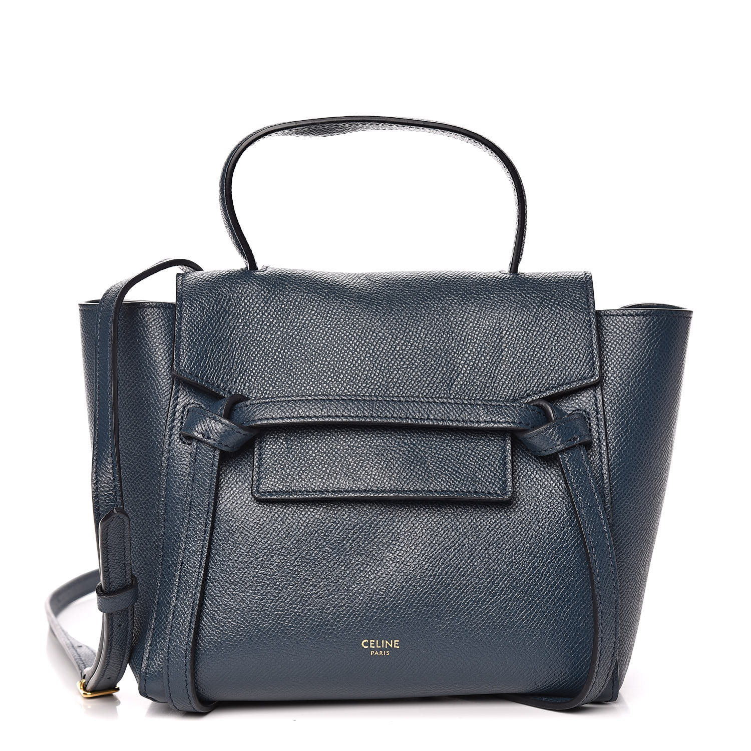 Celine Grained Calfskin Nano Belt Bag Slate