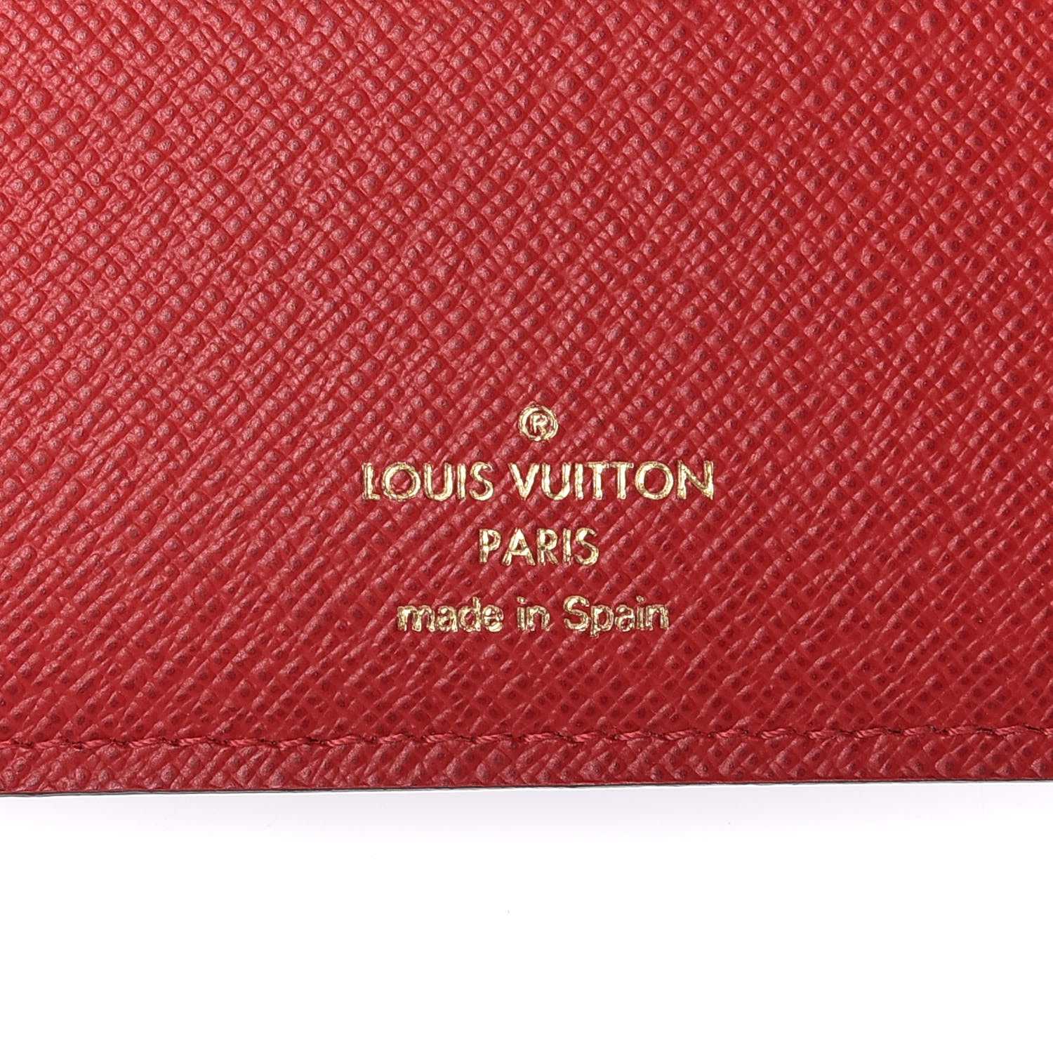 LOUIS VUITTON Damier Ebene Insolite Wallet Red 404271