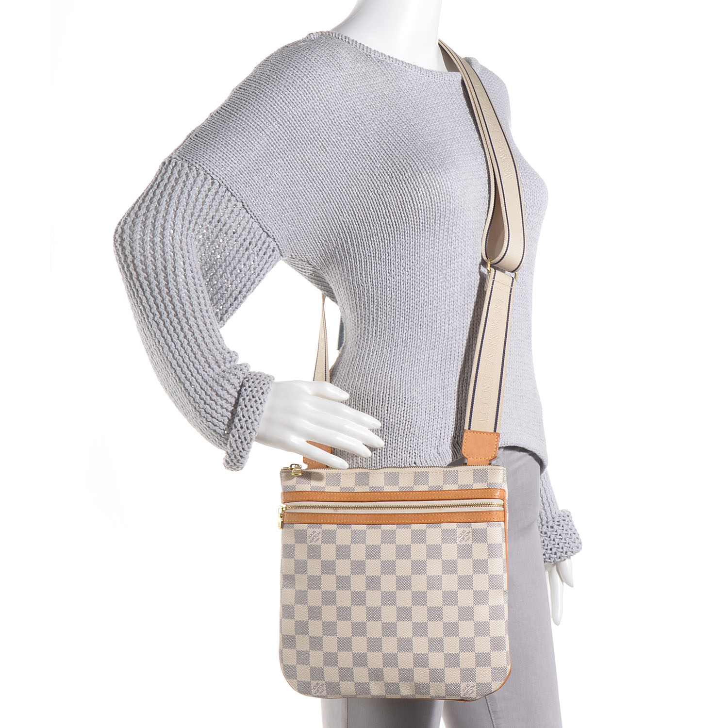 LOUIS VUITTON LOUIS VUITTON Pochette Bosphore Shoulder crossbody bag N51112  Damier Azur canvas N51112