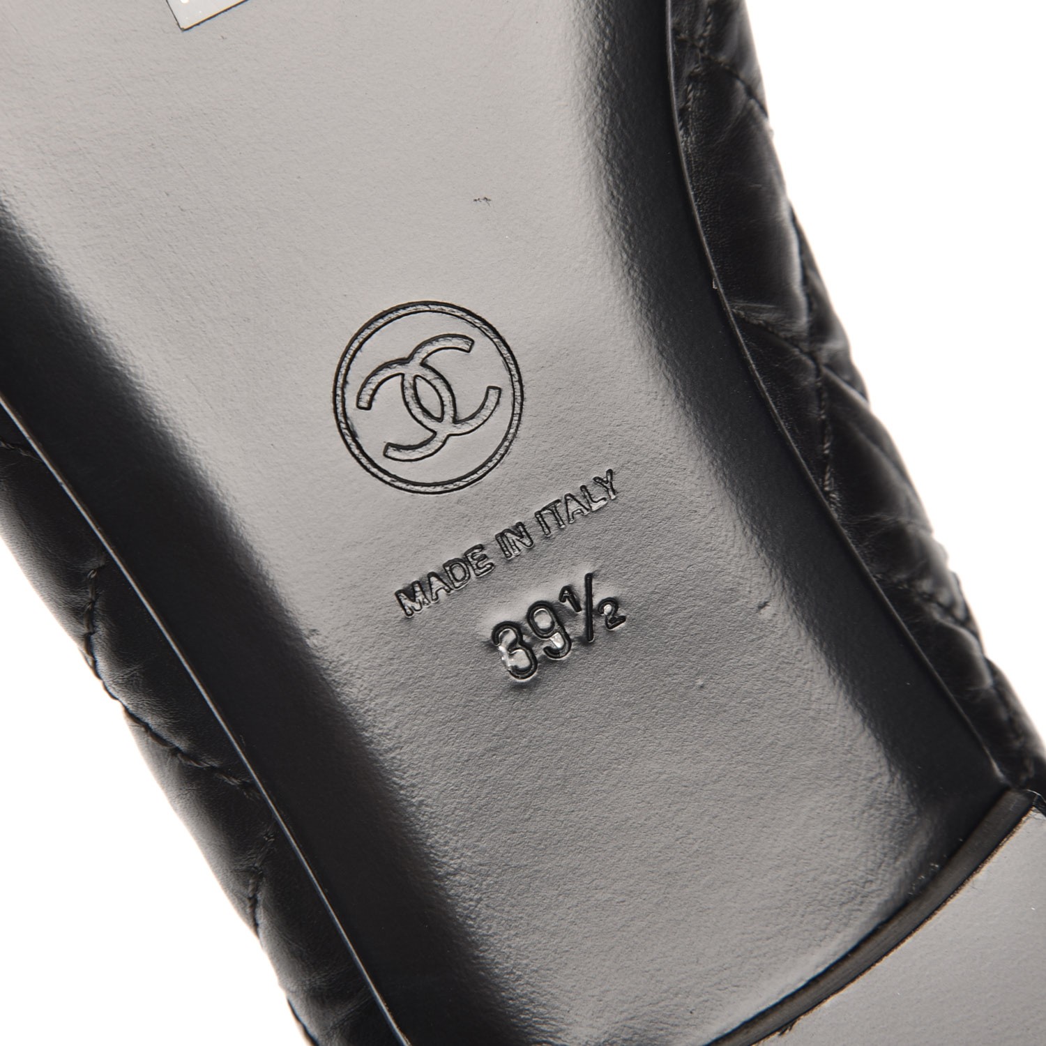chanel aged calfskin ballerina