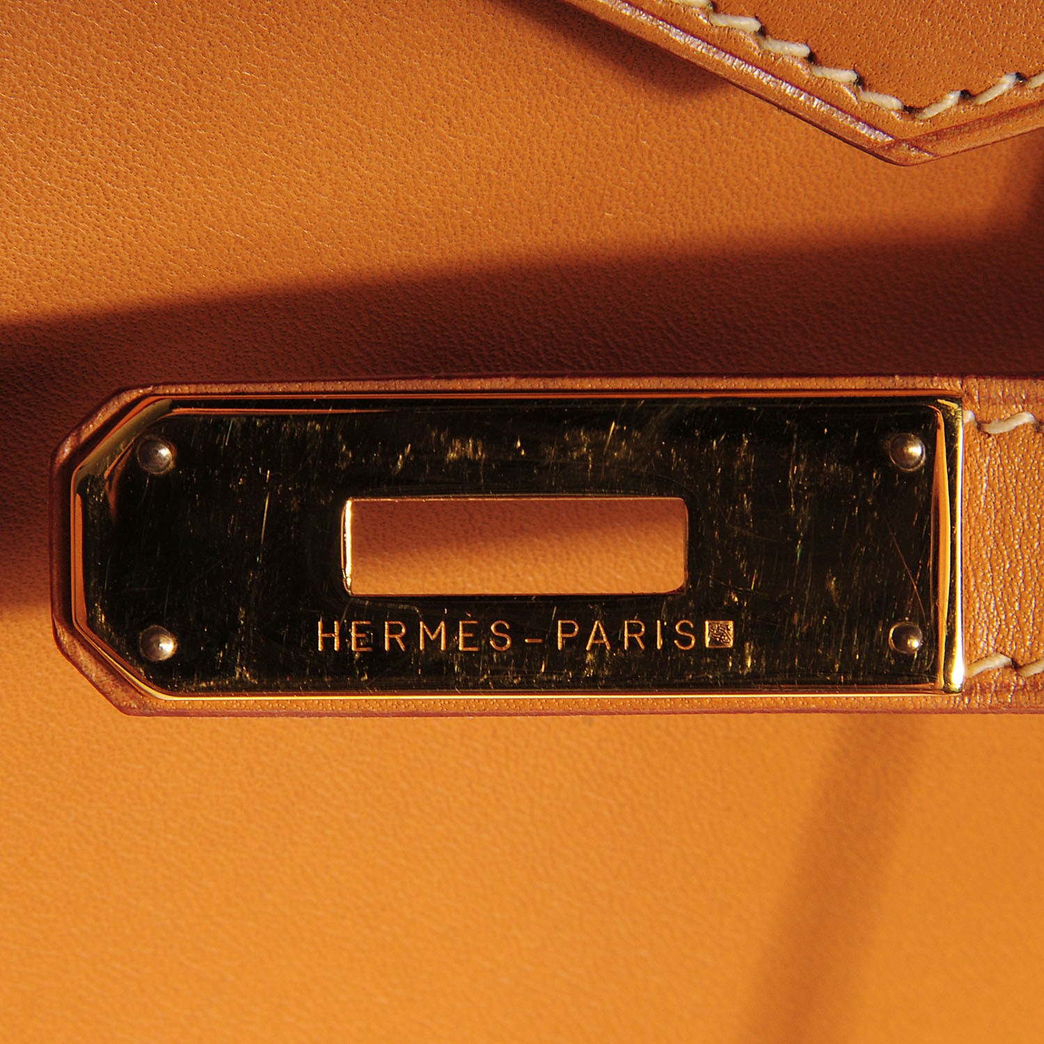 HERMES Vache Natural Birkin 40 Gold 99085
