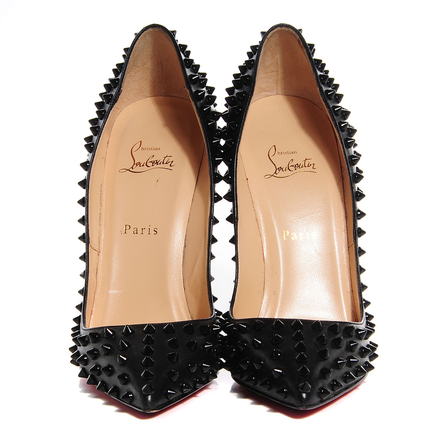 CHRISTIAN LOUBOUTIN Kid Pigalle Spikes 120 Pumps 40 Black 92687