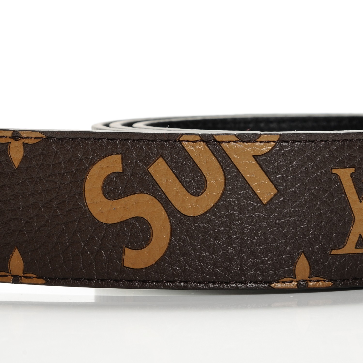 LOUIS VUITTON X Supreme Monogram 40mm LV Initiales Belt 90 36 195395