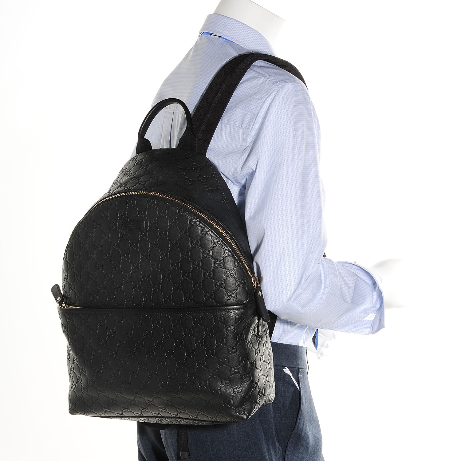 GUCCI Guccissima Medium Zip Backpack 