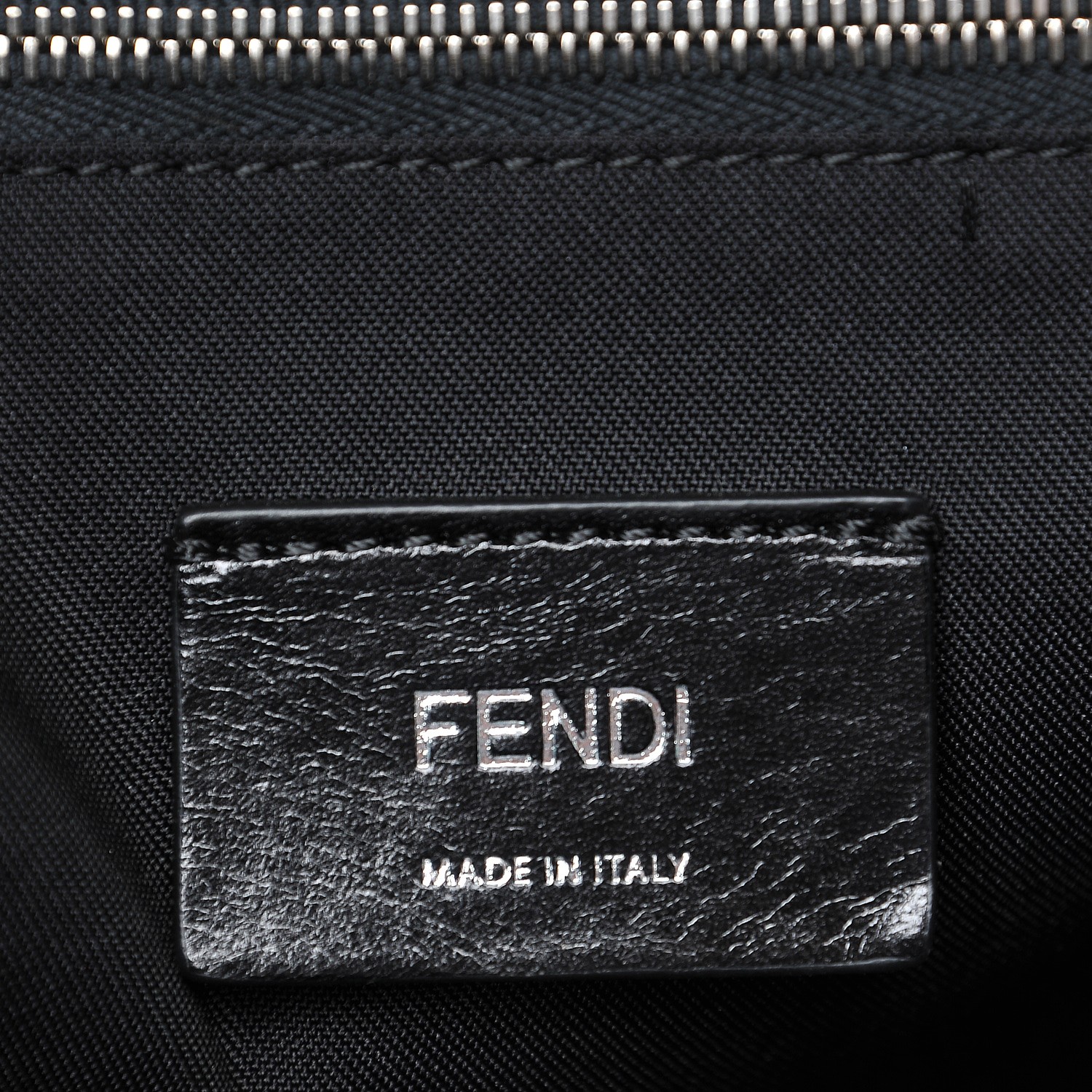 FENDI Nylon Vitello Bags Bugs Tote Black 209400