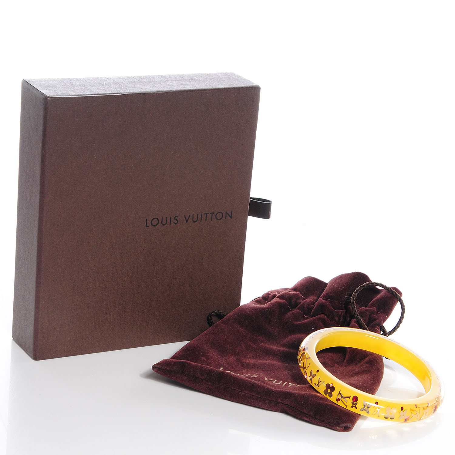 LOUIS VUITTON Inclusion Bracelet PM Size Medium Yellow 72468