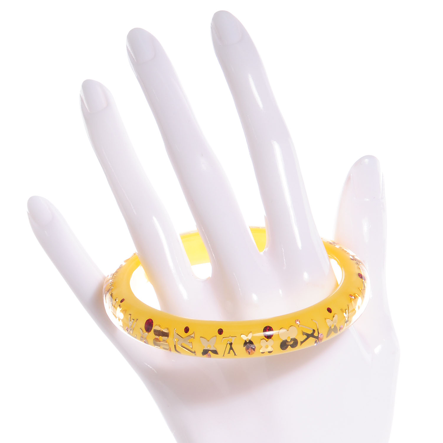 LOUIS VUITTON Inclusion Bracelet PM Size Medium Yellow 72468