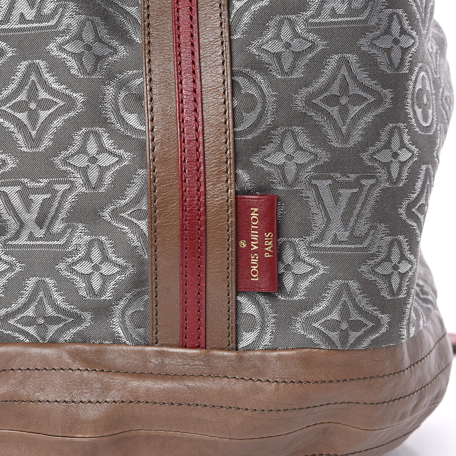 Louis Vuitton Grey/Khaki Monogram Jacquard Fabric and Leather