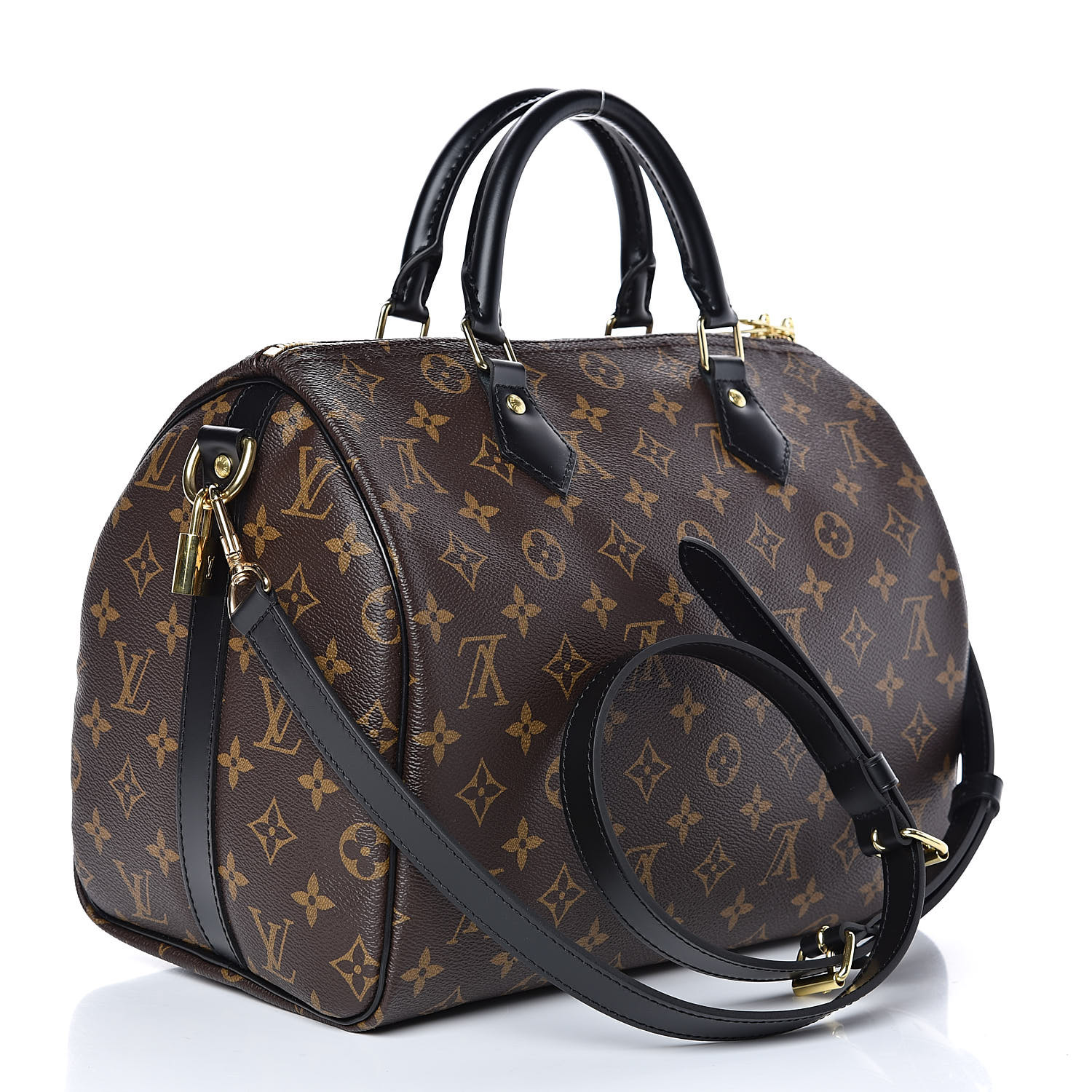 LOUIS VUITTON Monogram My World Tour Speedy Bandouliere 30 Black 511122