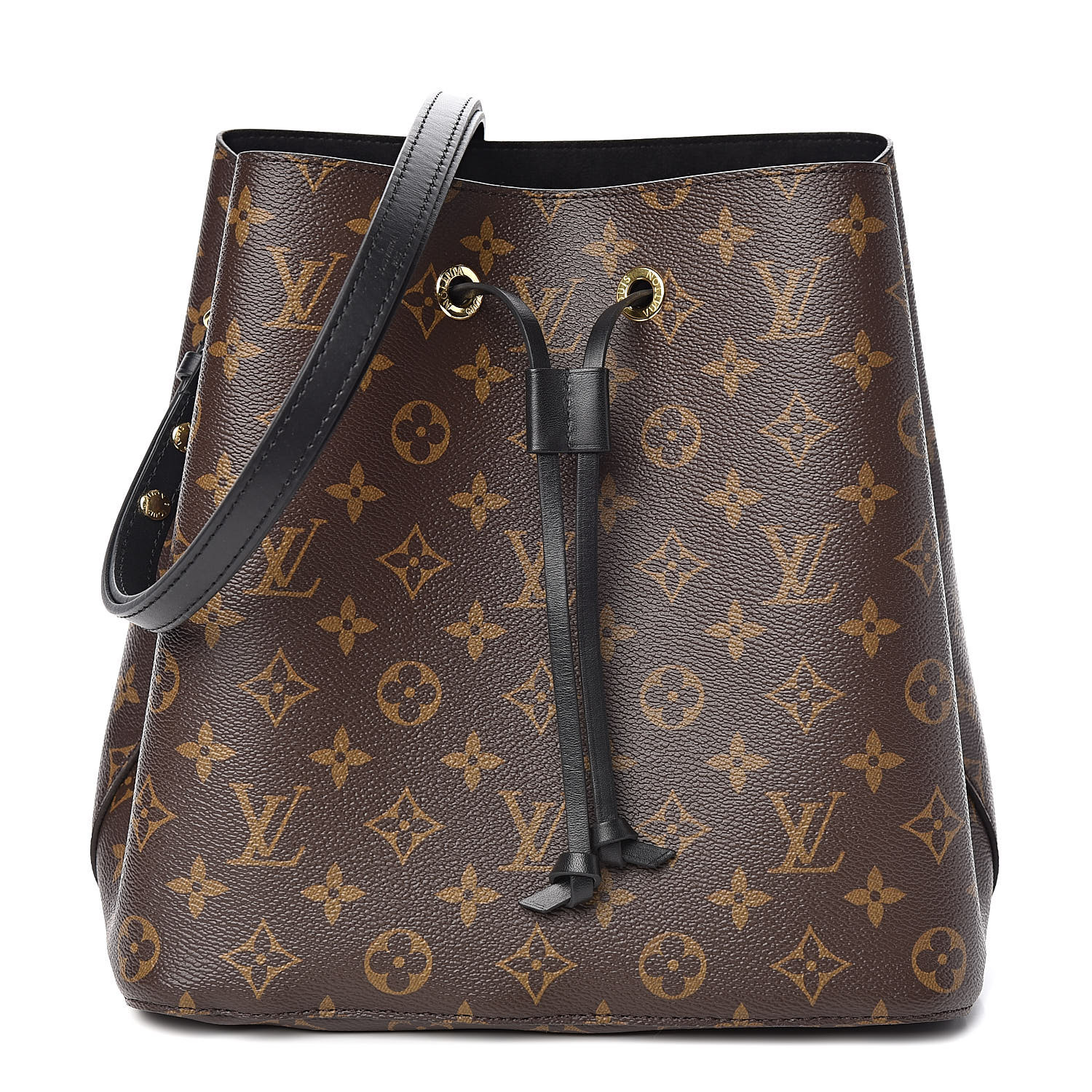 LOUIS VUITTON Monogram Neonoe MM Black 510593