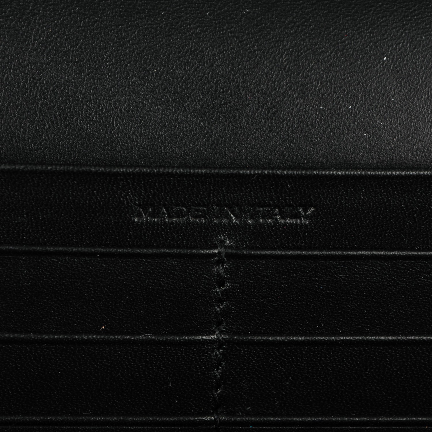 SAINT LAURENT Calfskin Matelasse Chevron Monogram Flap Wallet Black 159080