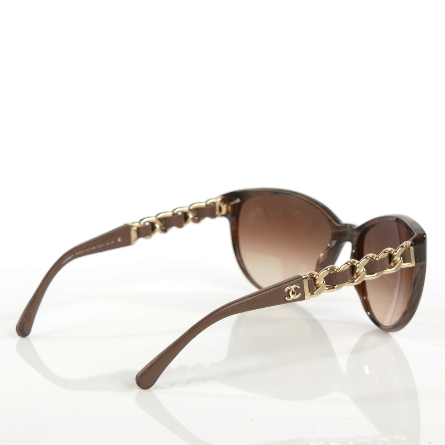 chanel leather sunglasses
