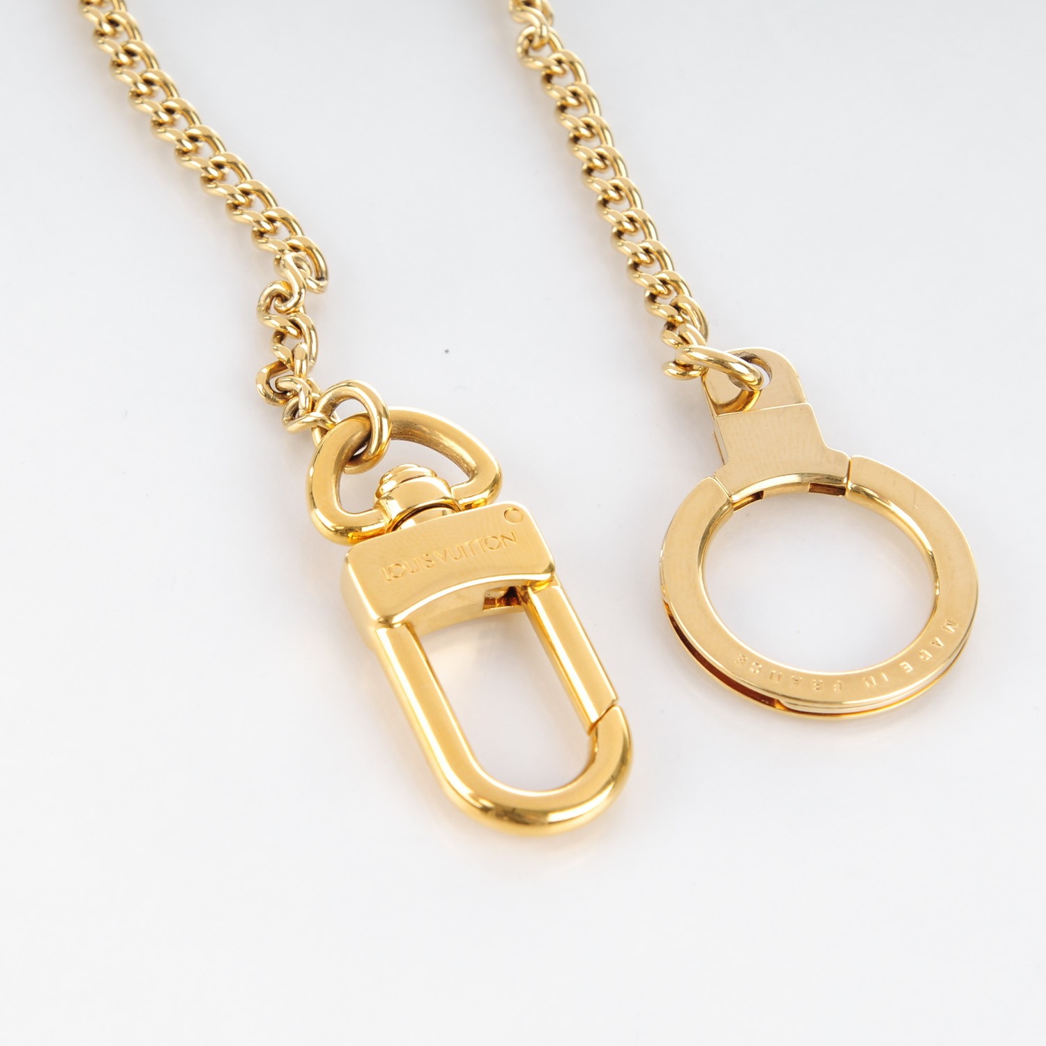 LOUIS VUITTON Pochette Extender Key Ring Chain Gold 159203