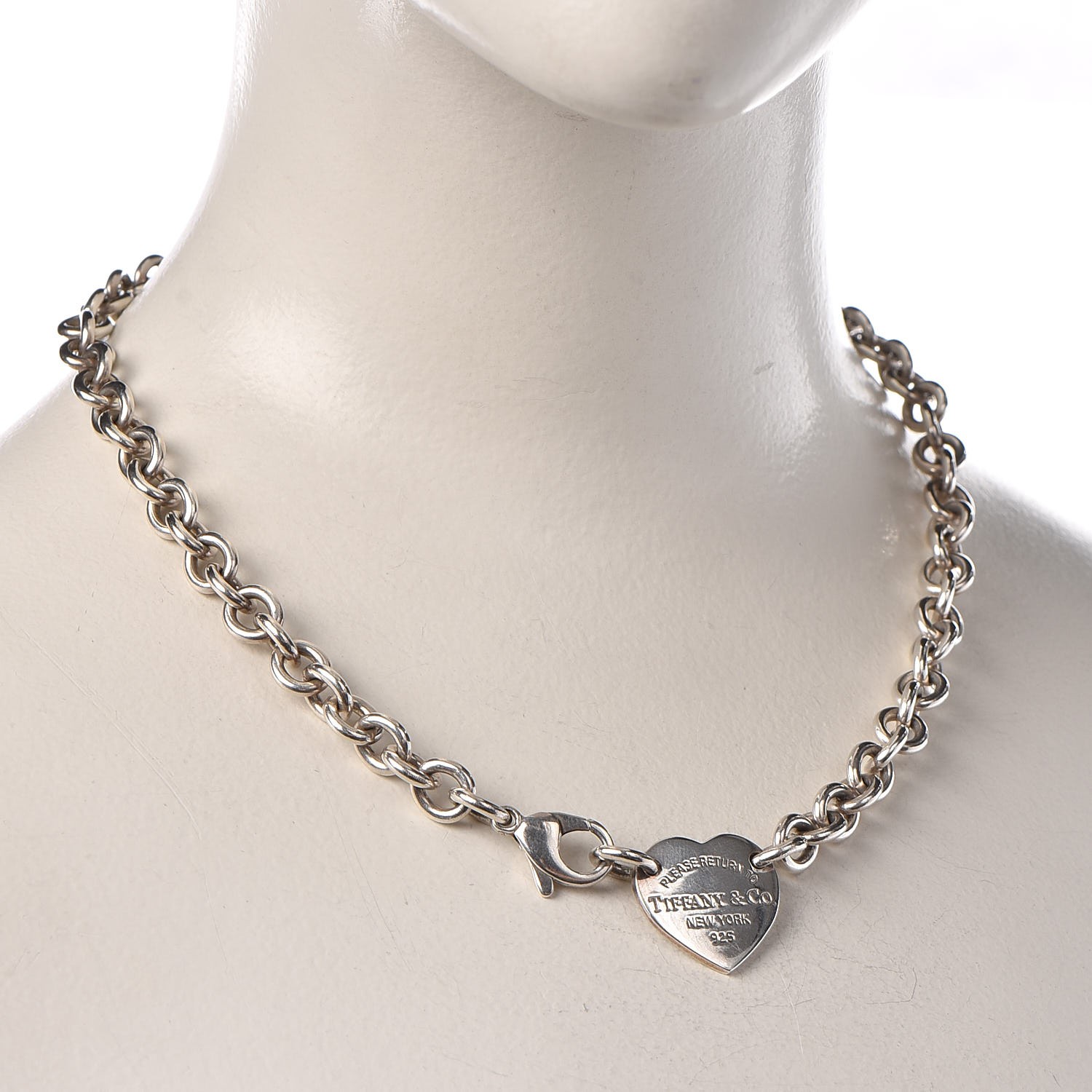 tiffany choker heart necklace