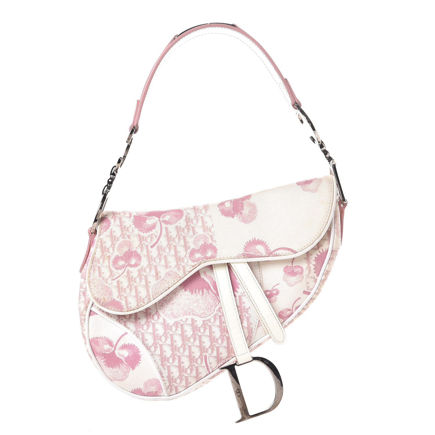 christian dior pink saddle bag