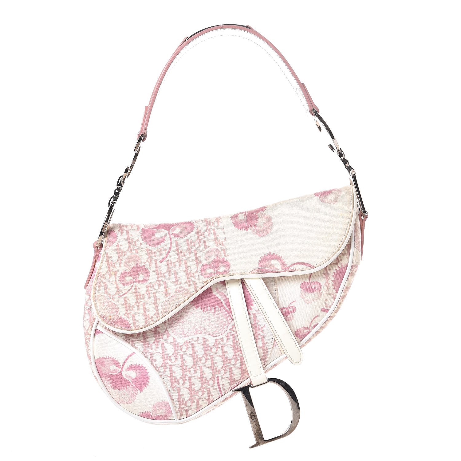 pink dior saddle bag