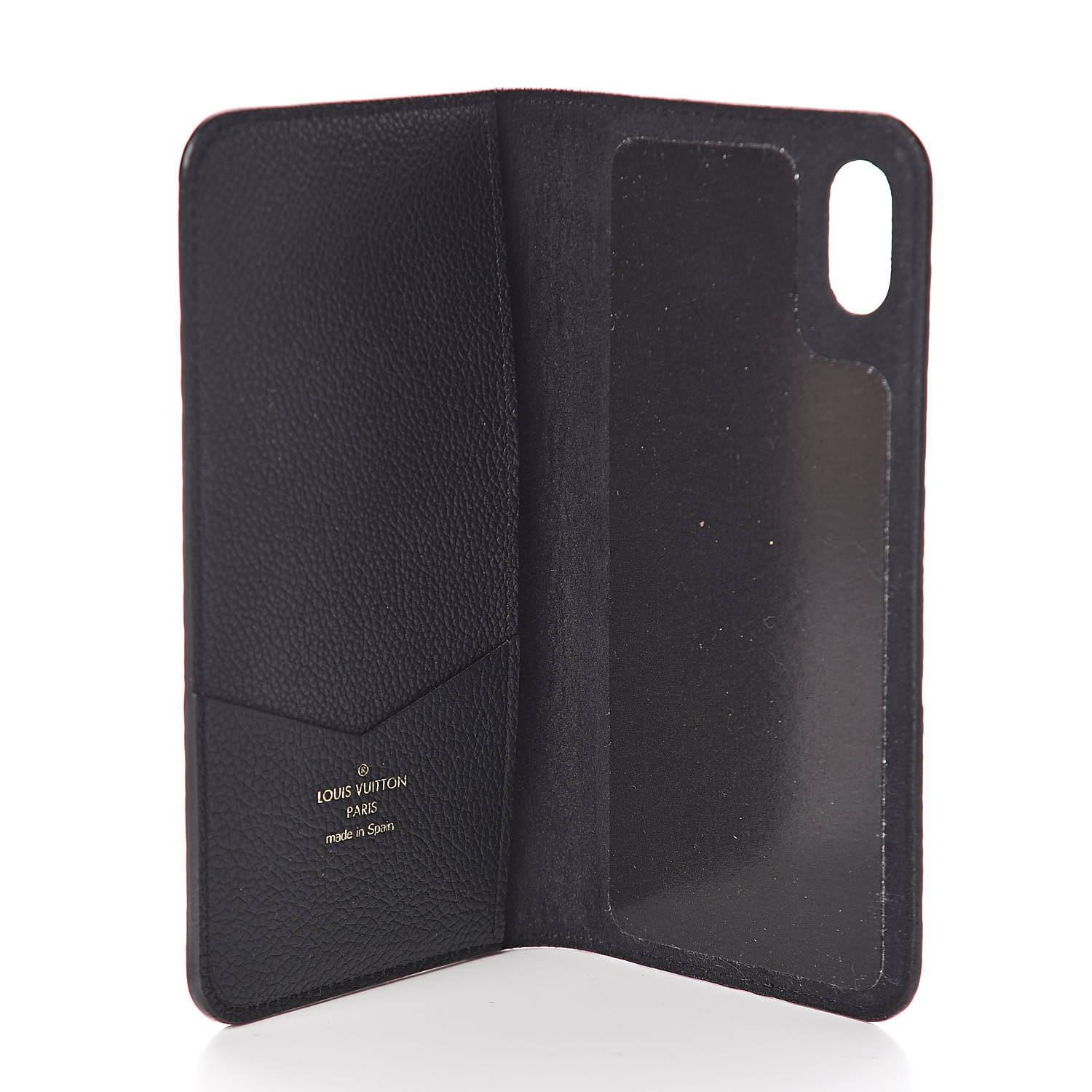 LOUIS VUITTON Empreinte iPhone XS Max Folio Case Black 446480
