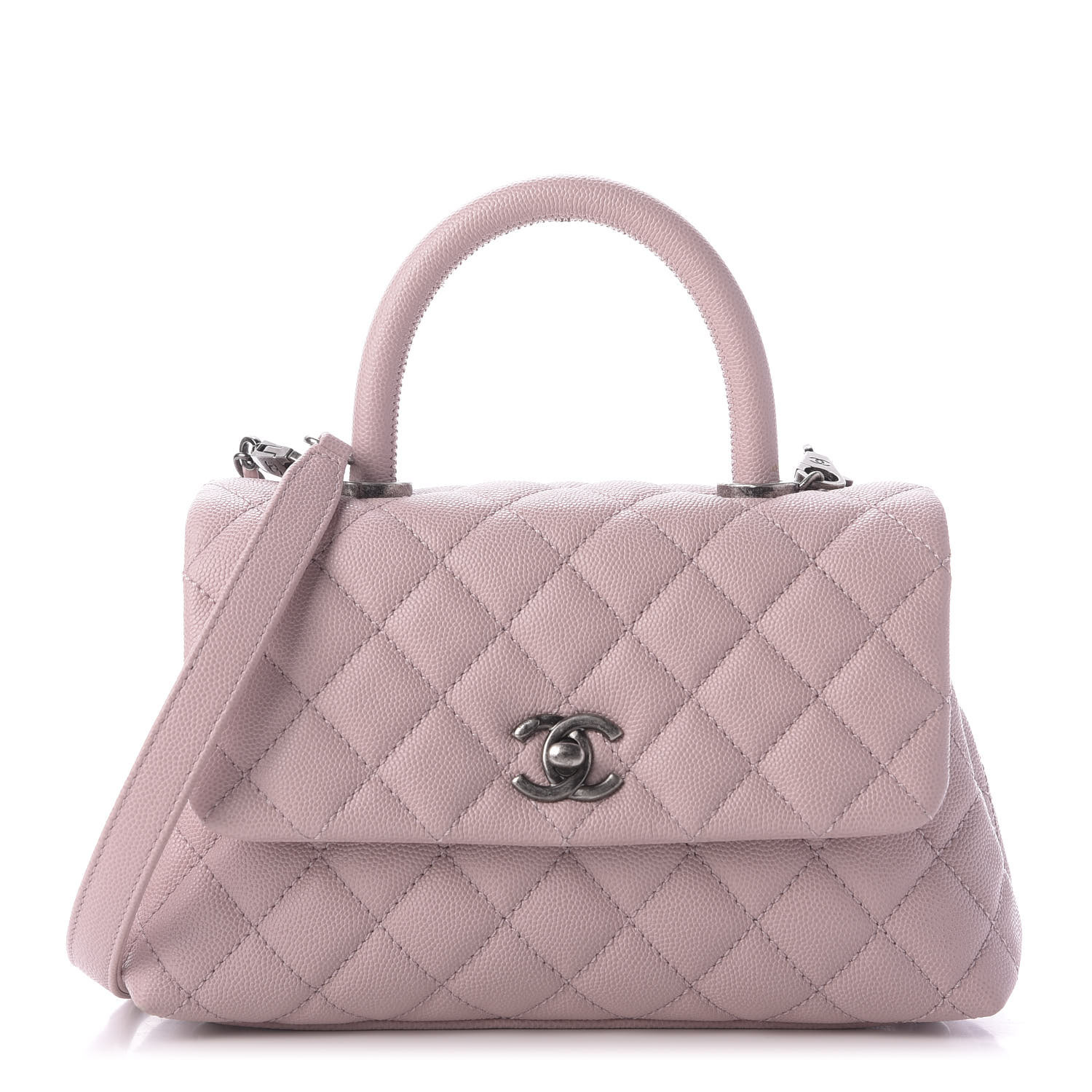 Chanel Caviar Quilted Mini Coco Handle Flap Pink Fashionphile