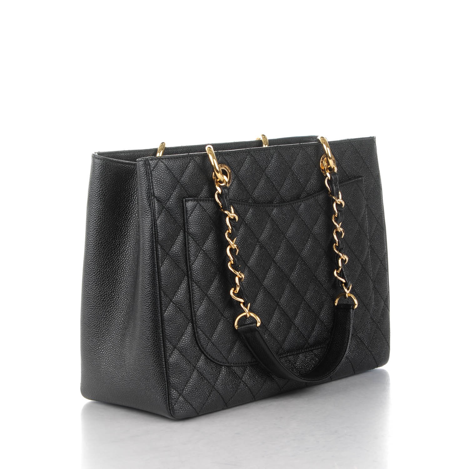 CHANEL Caviar Quilted Grand Shopping Tote GST Black 178003