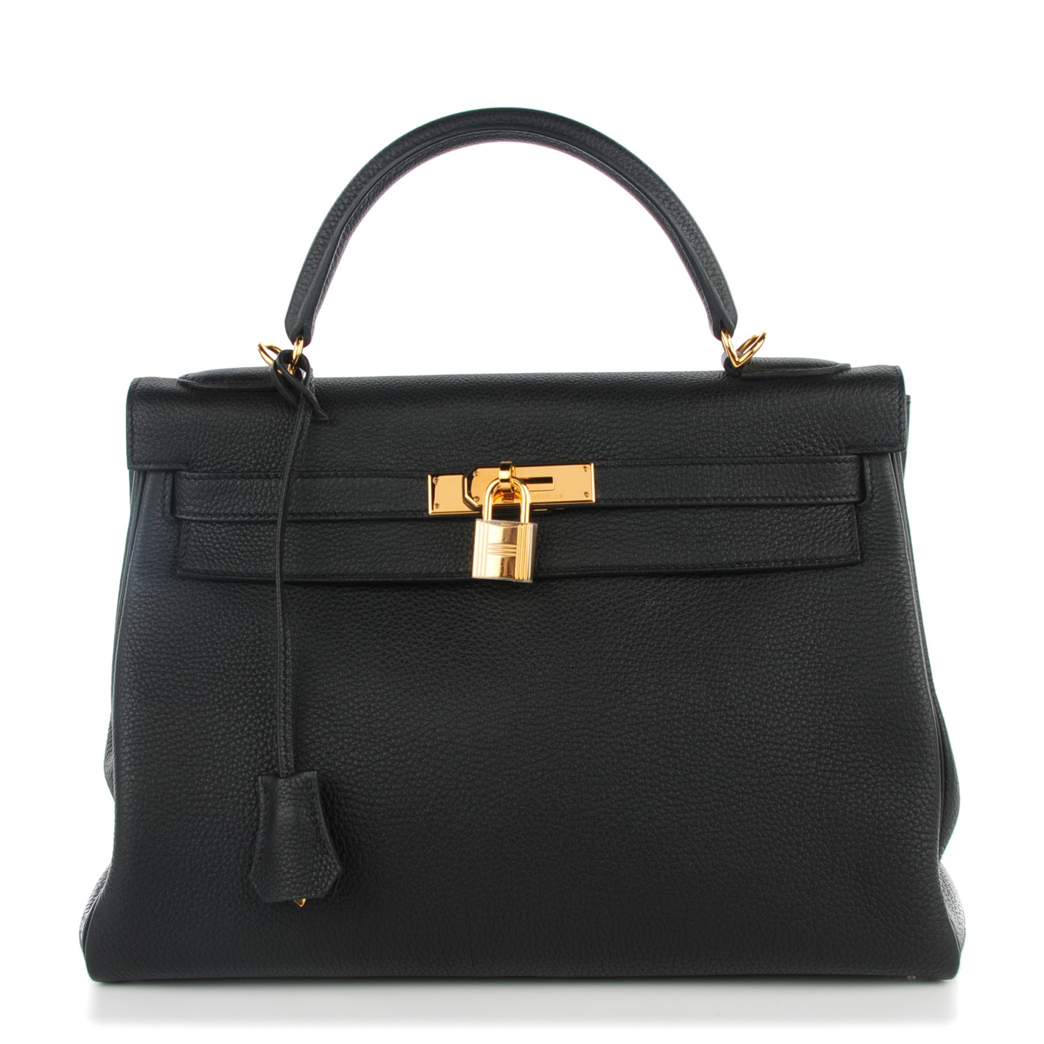 HERMES Togo Kelly Retourne 32 Black 124001 | FASHIONPHILE