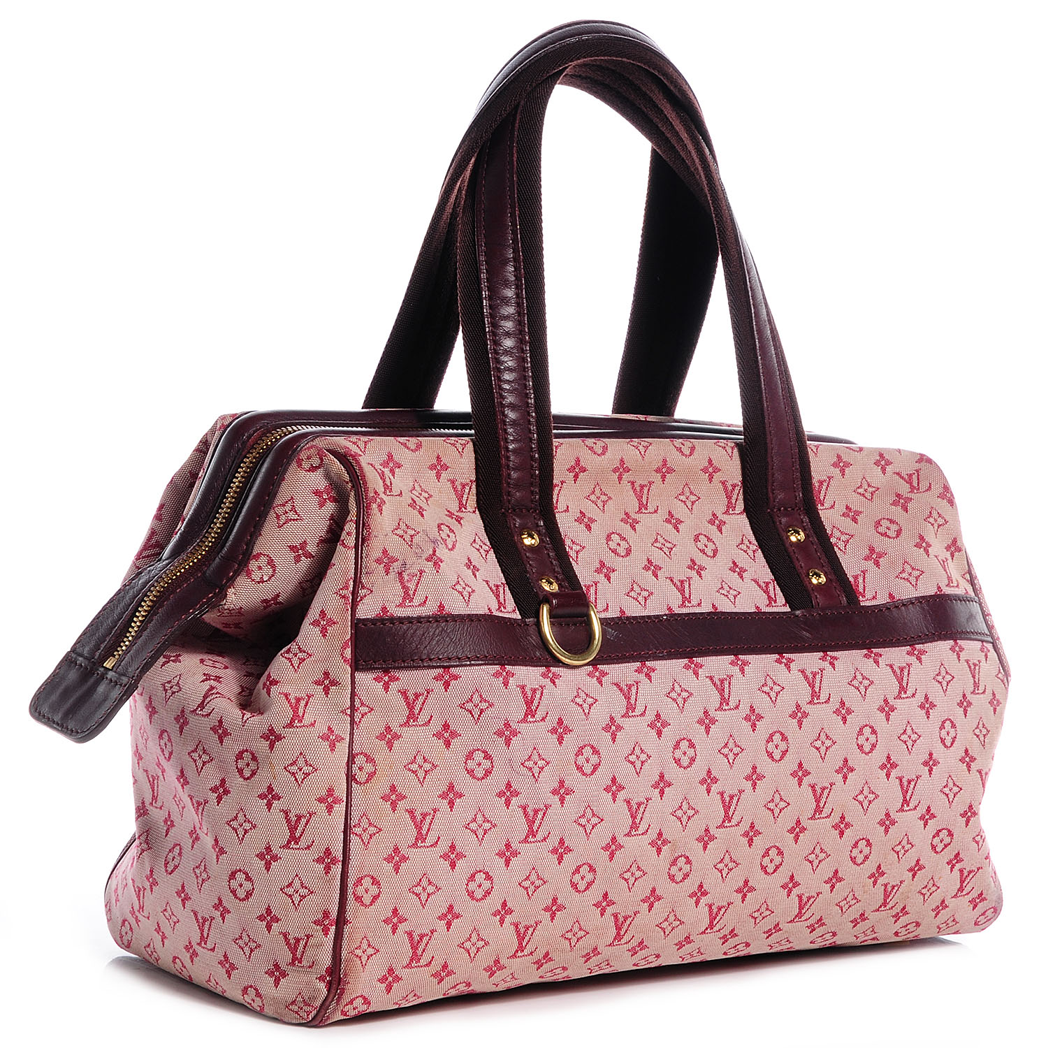 Authentic Louis Vuitton Bucket PM Cherry Cerise Monogram Tote Shoulder Bag